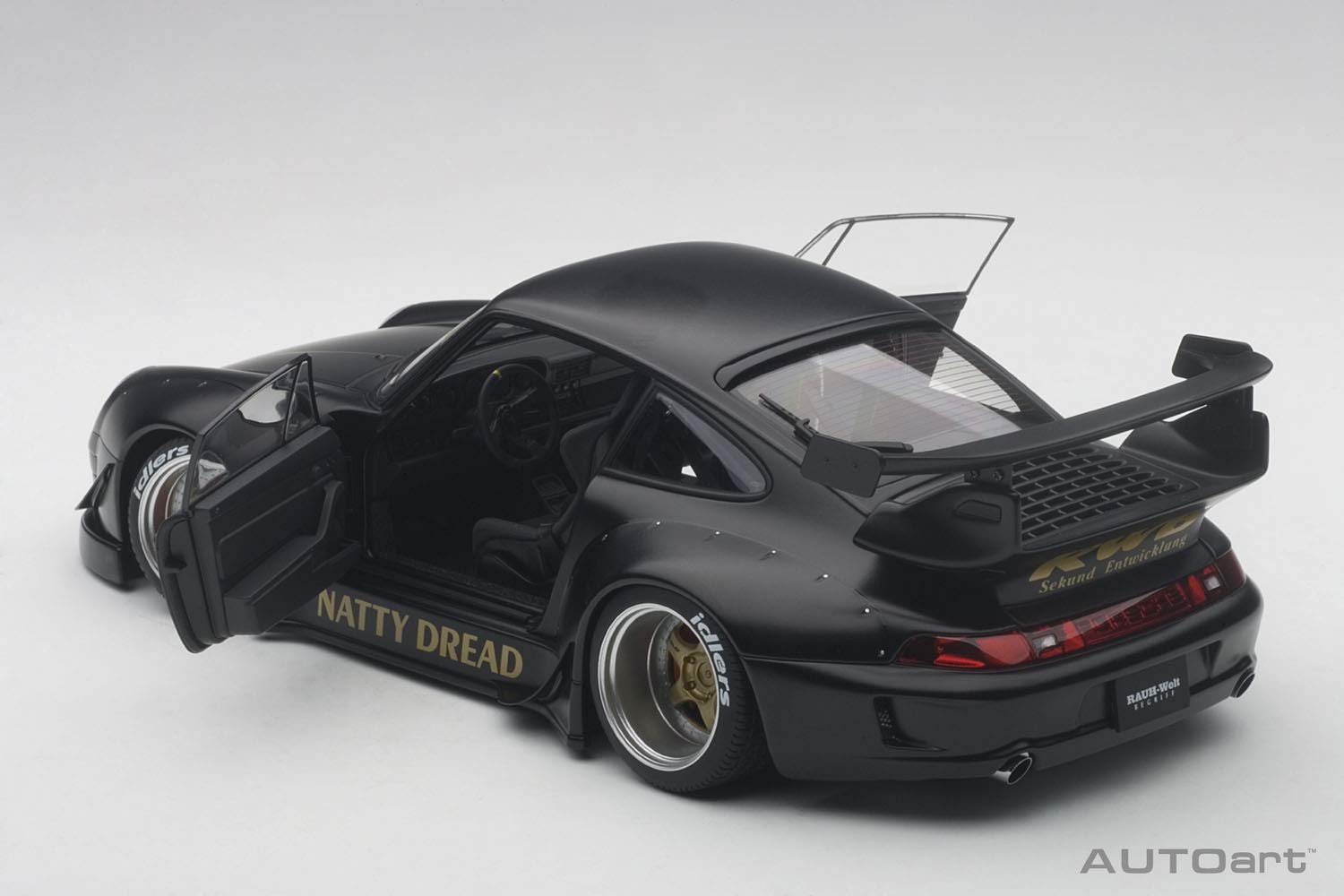 Amazon | AUTOart 1/18 RWB 993 (マット・ブラック/ゴールド・ホイール 