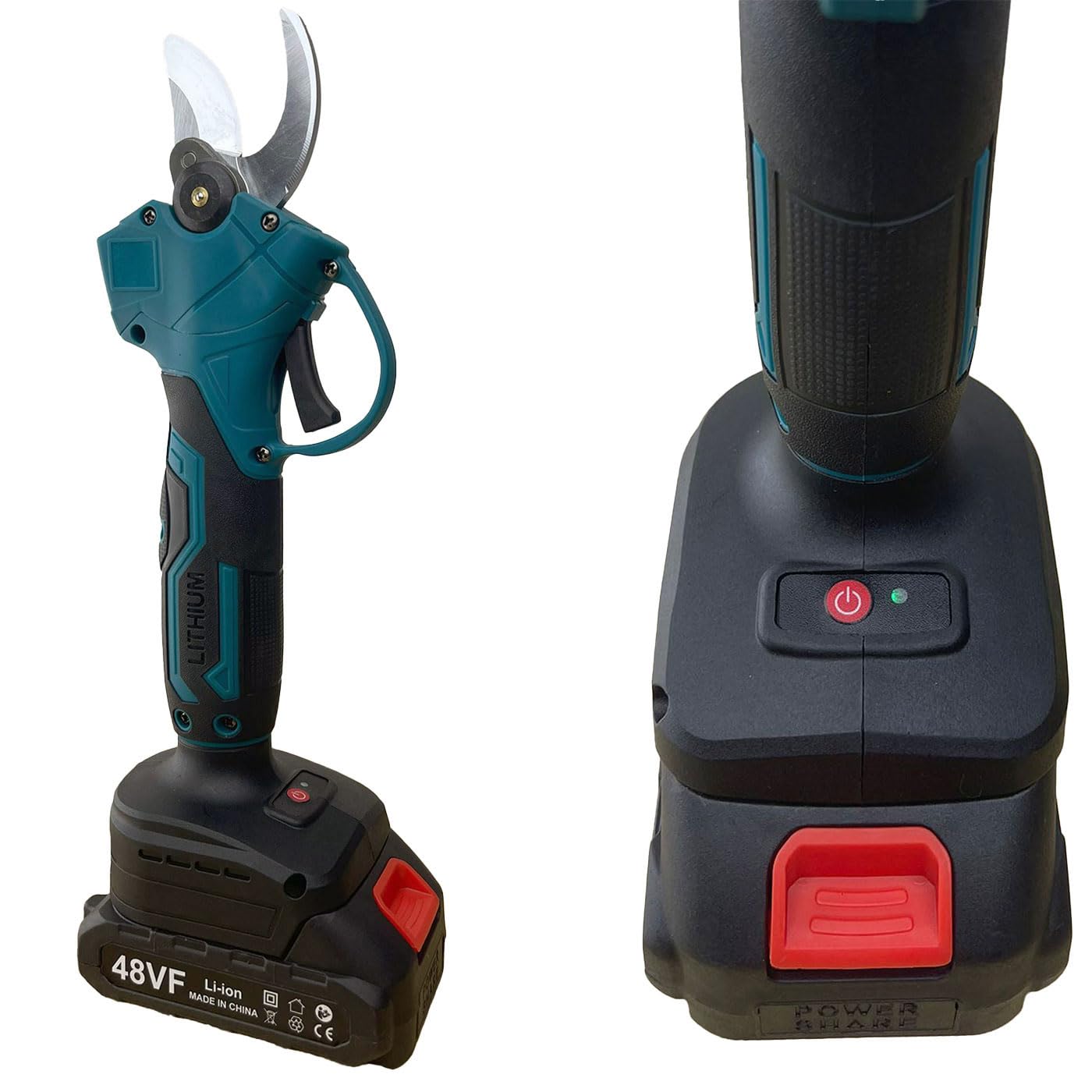 Forbici Potatura a Batteria Taglio 25mm con 2 Batterie da 48V, Cesoie Professionali portatile Elettriche con 2 Batterie Li-ion, e Comoda Valigetta ASSISTENZA IMMEDIATA