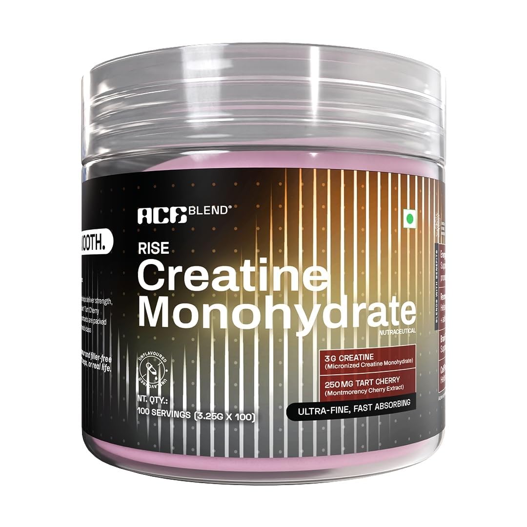 Ace Blend Creatine Powder Tart Cherry 100 Servings | For Strength, Endurance And Recovery | Creatine Monohydrate | Big Muscle Protein Support-image-49