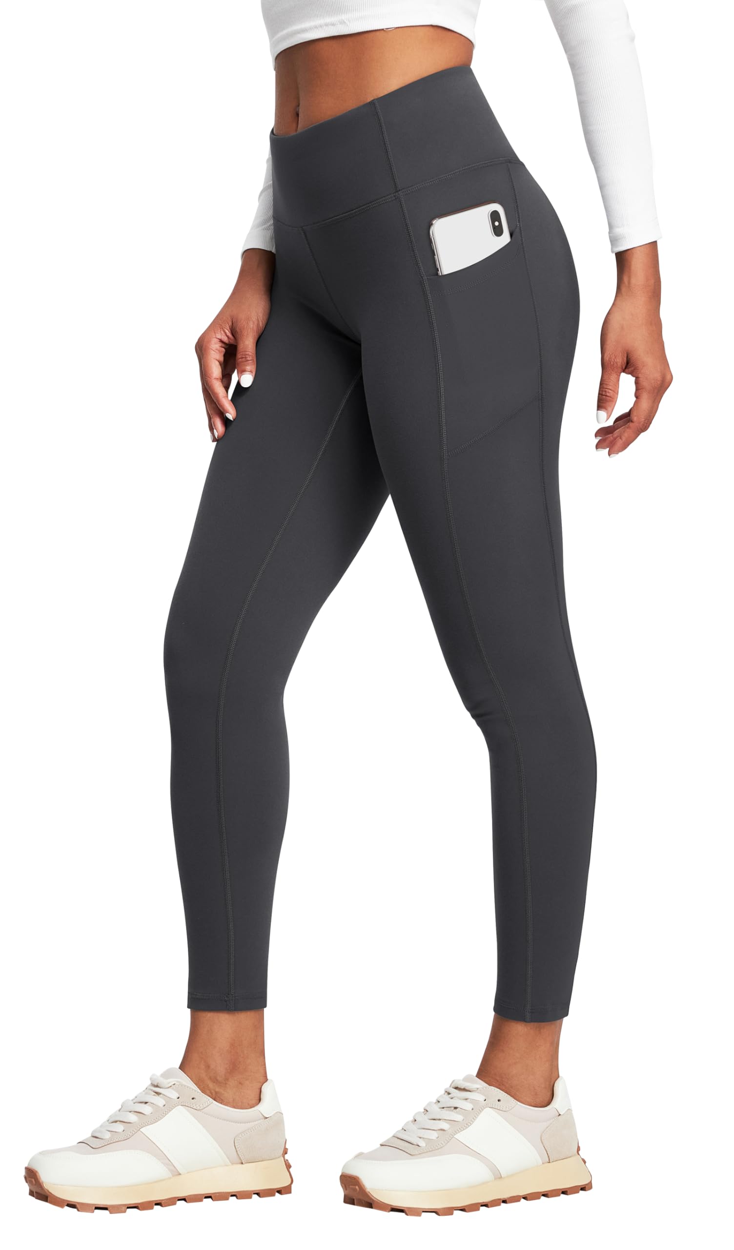 Heathyoga Leggings with Pockets for Women Tummy Control High Waisted Yoga Pants with Pockets for Women Workout Leggings