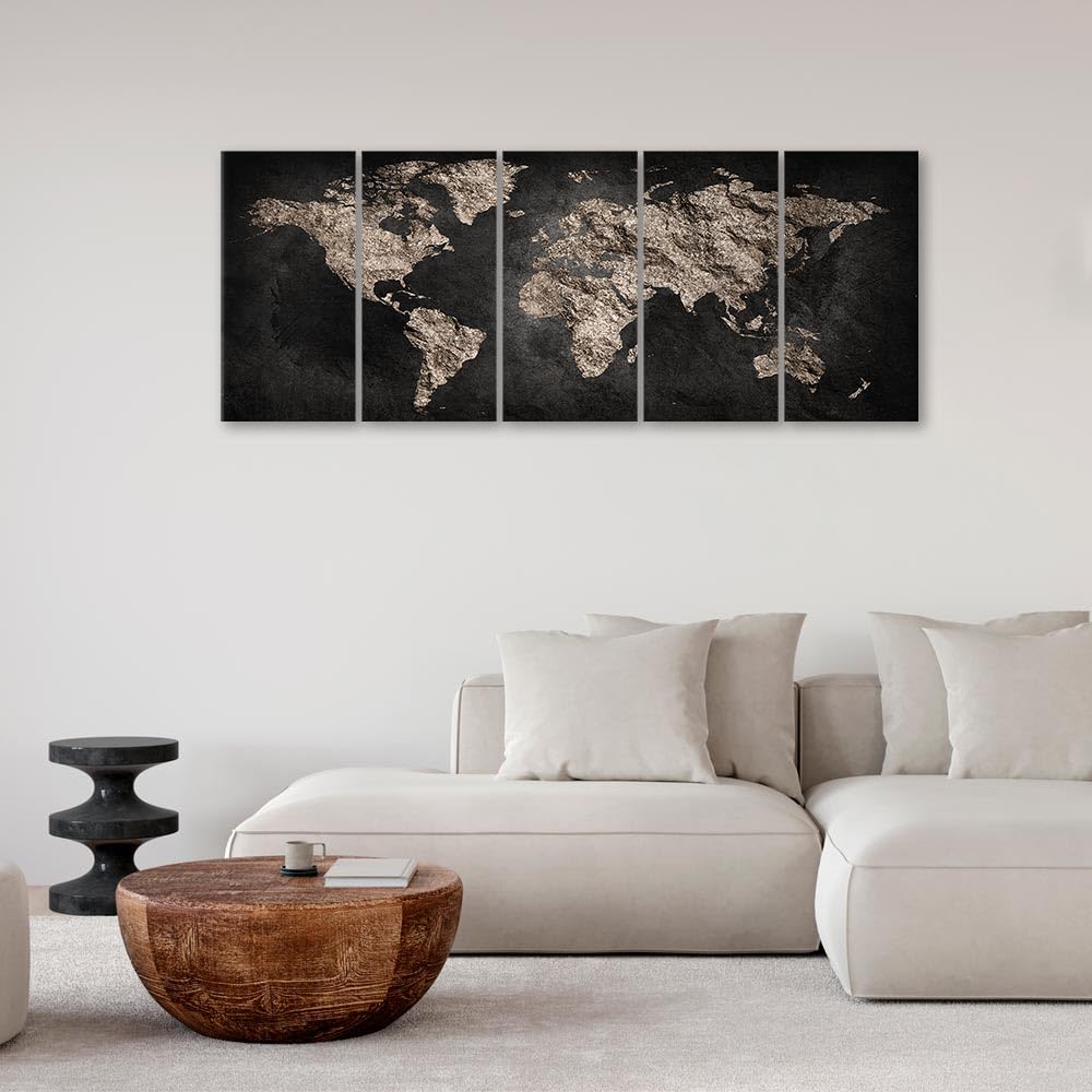 La carte du monde décorative murando 150x60cm offre une vue éclatante et détaillée, idéale pour embellir votre espace de vie.