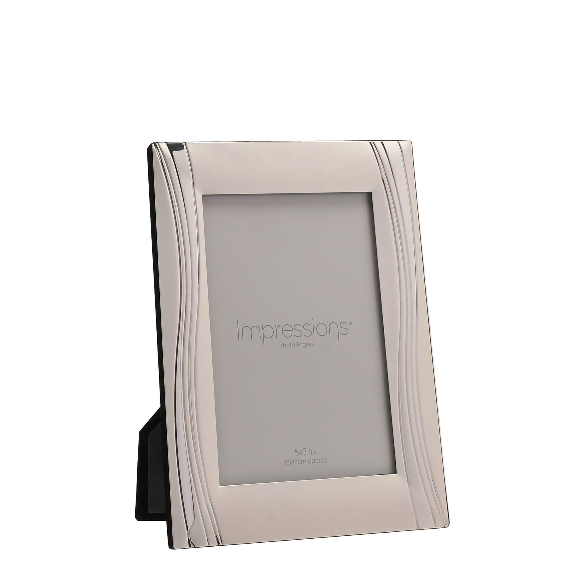 Juliana Impressions Satin Finish Silver Plated Photo Frame 5" x 7" - Wavy edge design