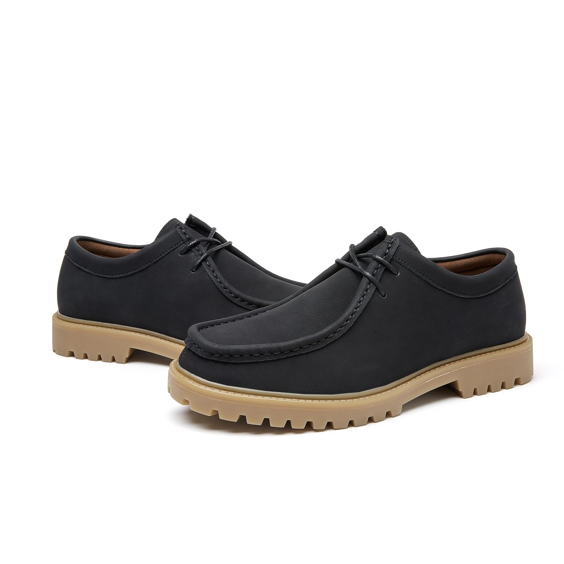 Allthemen Hombre Mocasines Cuero Casual Náutico Cordones