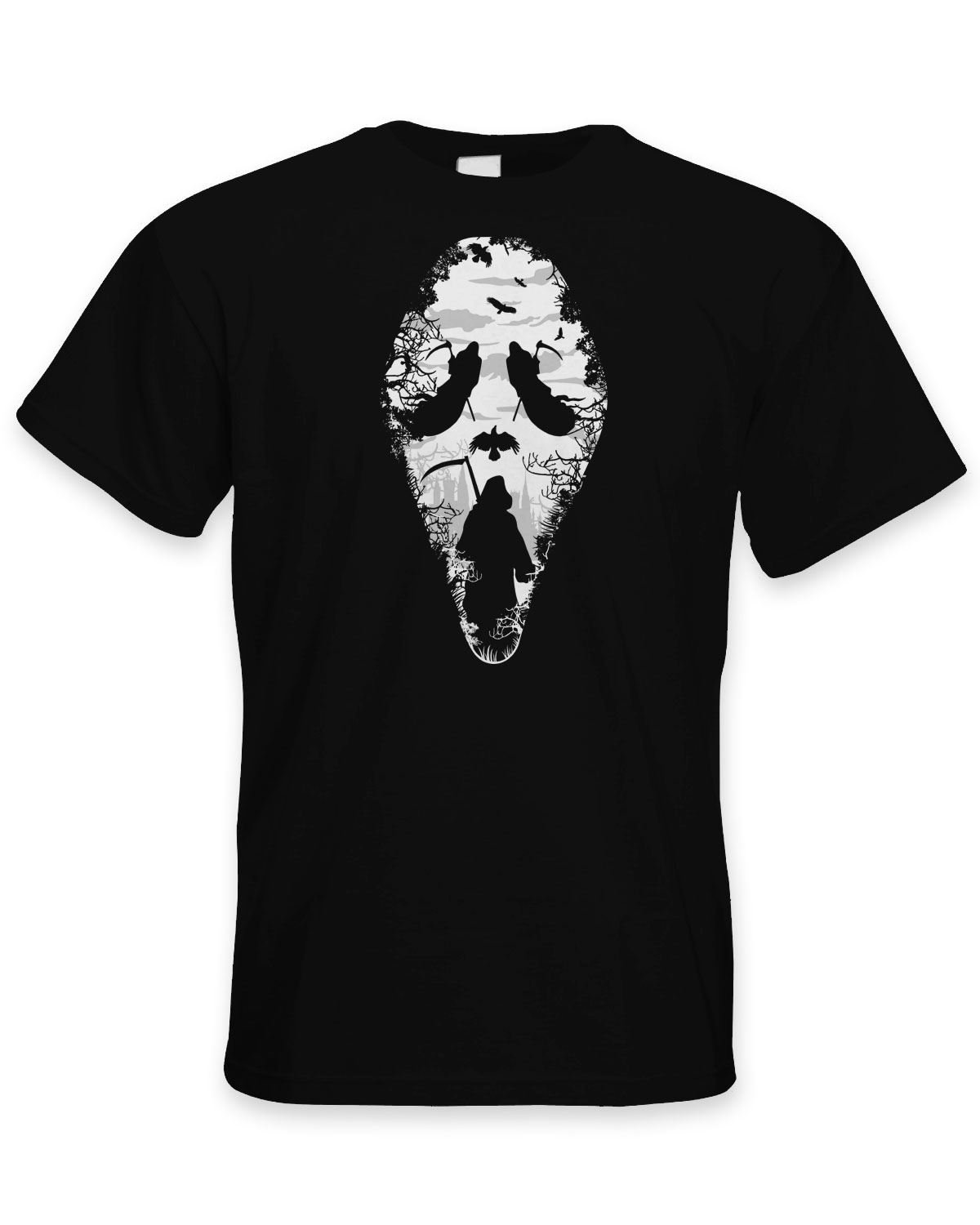Tribal T-Shirts Men's Black Grim Reaper Scream T-Shirt (3Xl, )