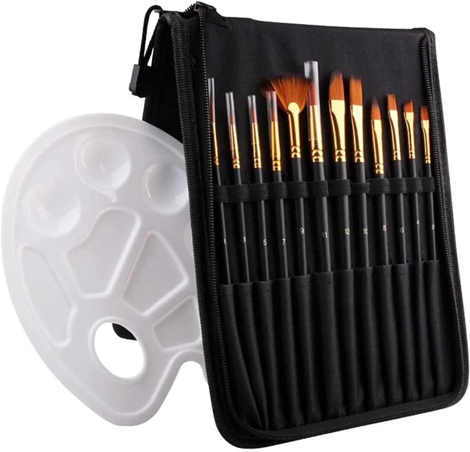 Set di pennelli for Pittura in Nylon for Pittura acrilica ad Olio for artisti, Disegno, Pennello for Pittura ad Acqua, Forniture artistiche