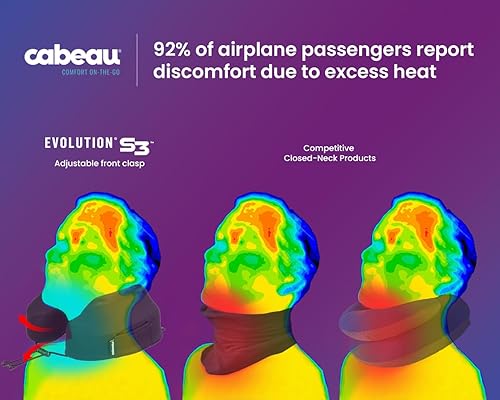 Miniatura 2 de Cabeau Evolution S3 - Almohada de viaje  Almohada de cuello recomendada por médicos para viajes almohada de espuma viscoelástica almohada de cuello