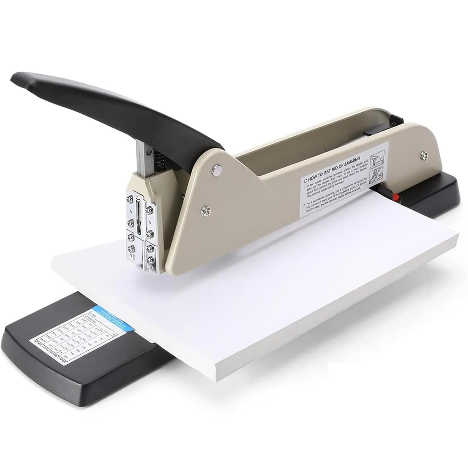Grapadora De Gran Alcance Y Alta Resistencia, Grapadora De Brazo Largo, Profundidad De Grapado Ajustable De 9,84 Pulgadas, Capacidad Para 210 Hojas, Con Guía De Papel Flexible, Para Crear Folletos