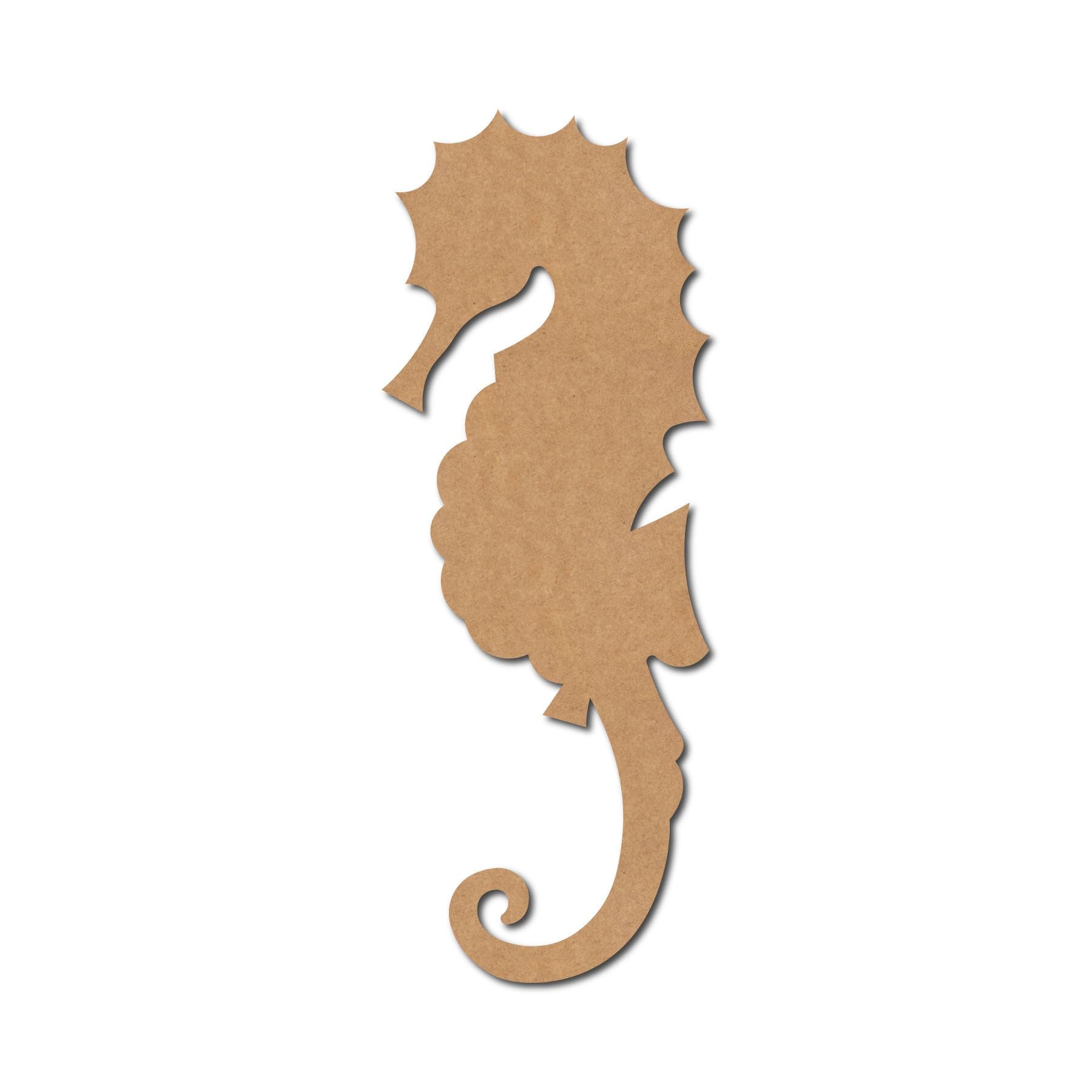 Seahorse Cutout Design 2 - Premium MDF & Plywood Embellishments Laser Cut Craft Shapes for Scrapbooking, Card Making, DIY Decor, Weddings & Personalized Projects