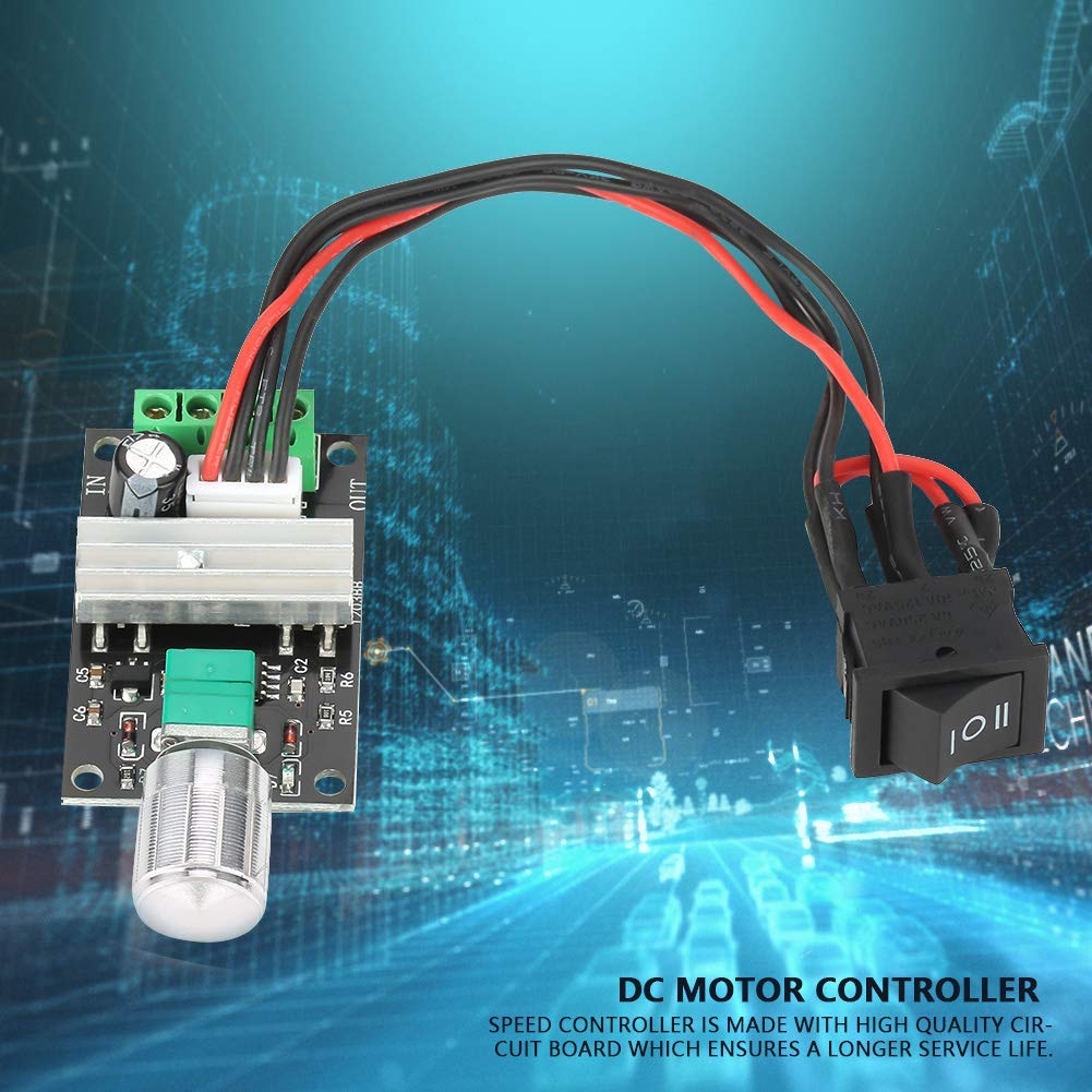 DC Motor Speed Controller,3A 6V 24V 12V PWM Motor Controller Reversible