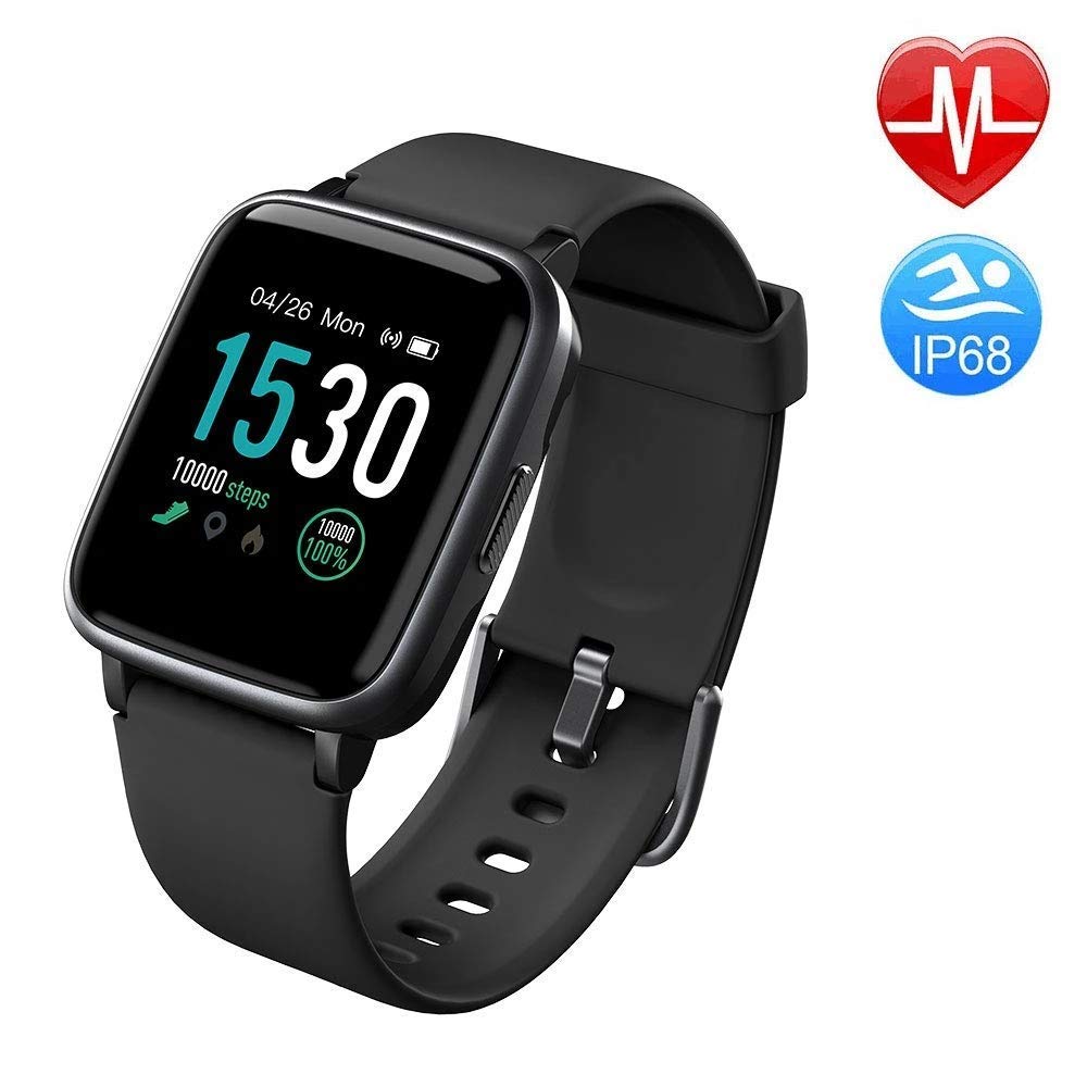 Duang Smartwatch, Bluetooth Fitness Watch, Men Ladies Fitness Tracker, 1.3  Inch Color Sport Watch with Pedometer Heart Rate Monitor Swimming  Waterproof IP68, iOS Smartwatch Android Phone (Black): Buy Online at Best  Price