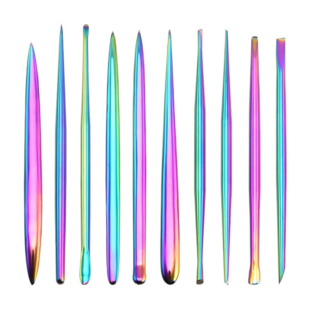 CTRLZS Stainless Steel Colored Soft Pottery Clay Sculpture Tool Clay Embossing Tool DIY Polymer Clay Modeling Carving Tools Easy to Use