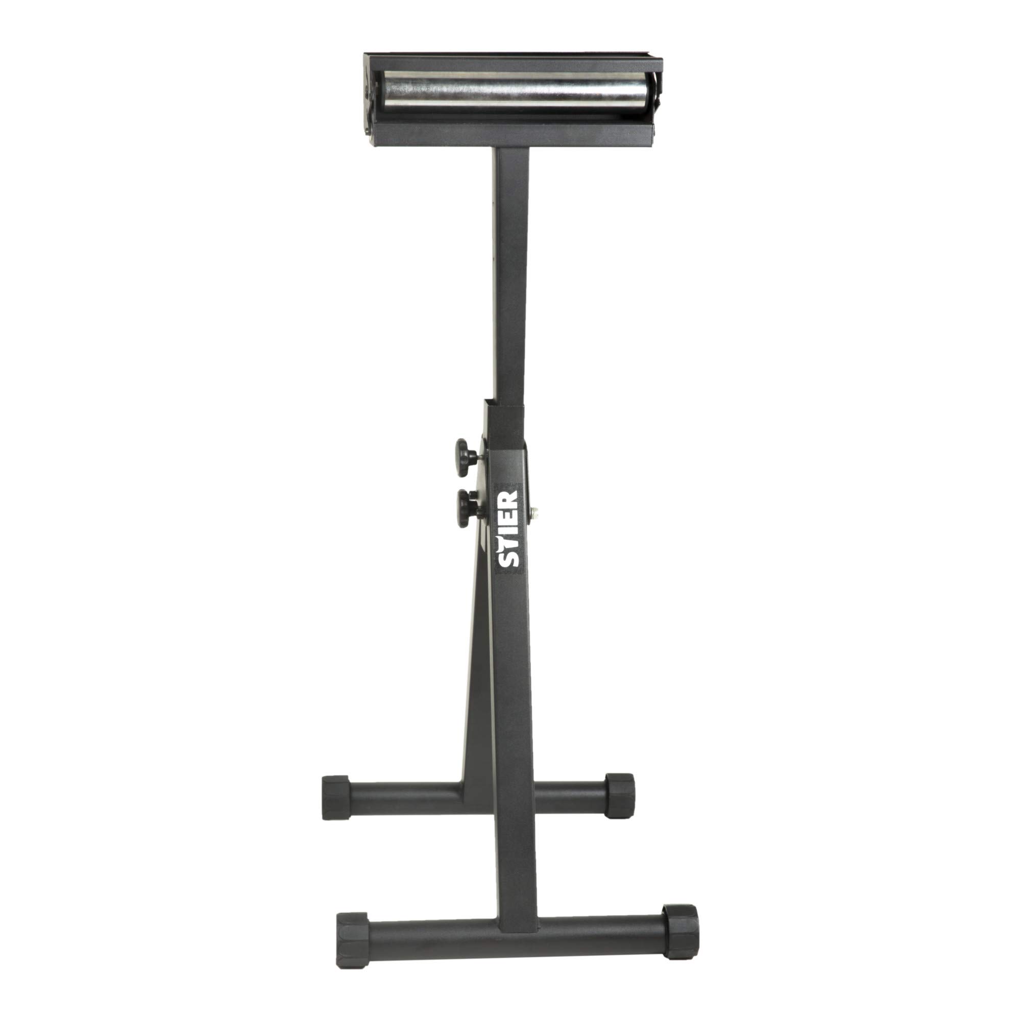 Chevalet support STIER, capacité de charge 200 kg avec barre à billes et rouleau de support
