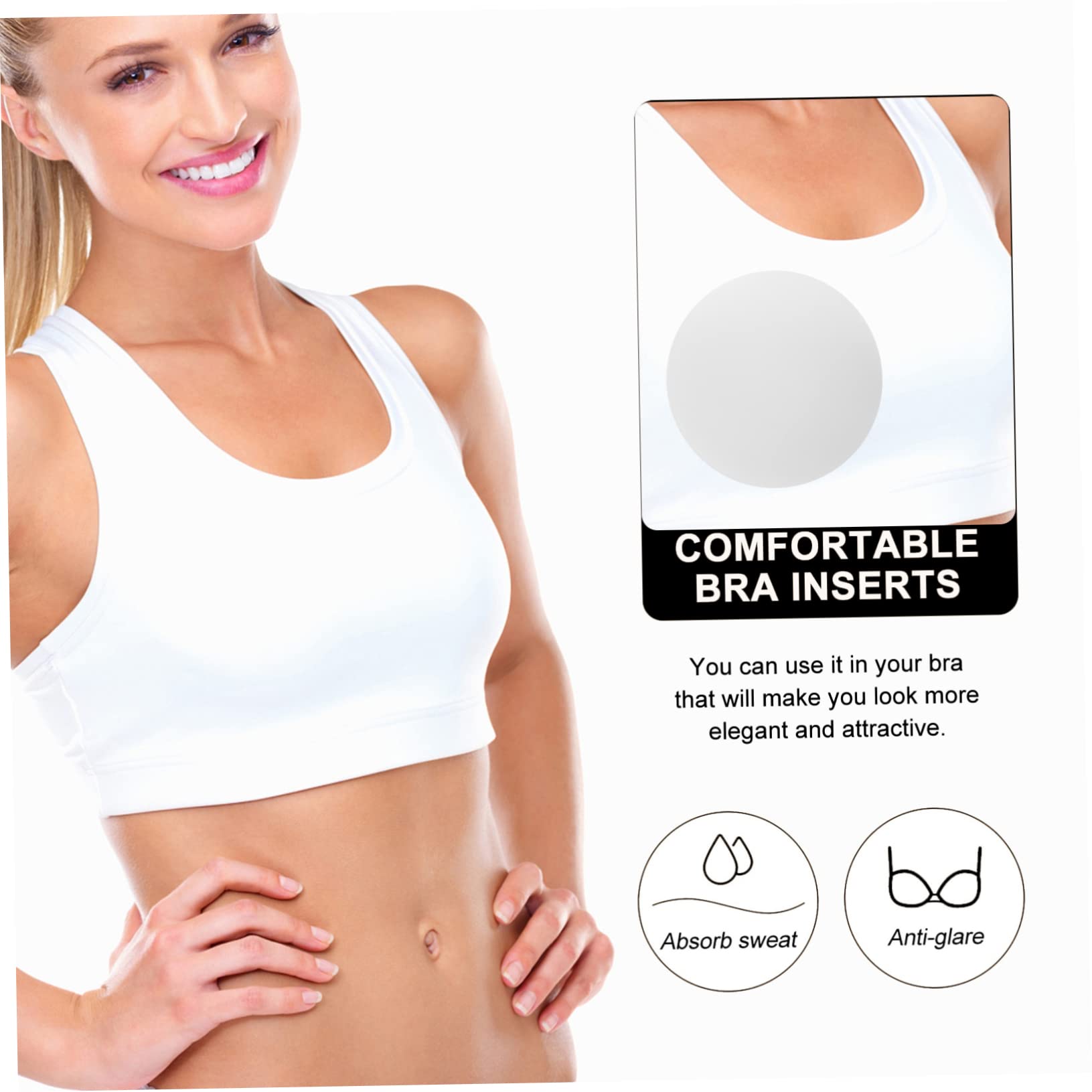 20 Pares De Almohadillas De Sujetador Redondas De Talla Sujetadores Deportivos Almohadillas De Push Up Sujetador Bandeau Push Up Sujetador Deportivo Sin Tirantes