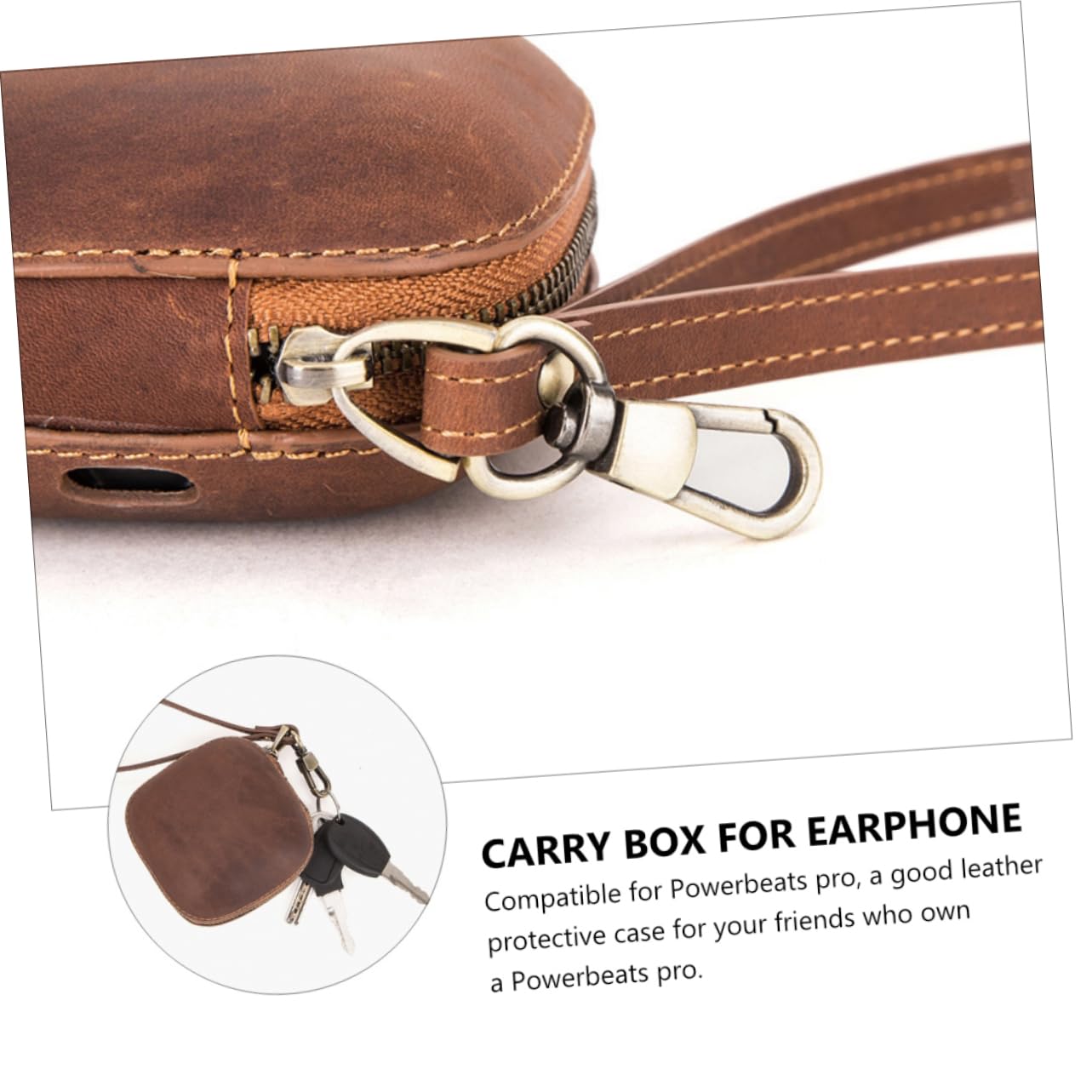 Operitacx Estuche Protector para Auriculares Funda De Cuero Compatible Profesionales para Almacenamiento y Viaje Protege Dispositivos
