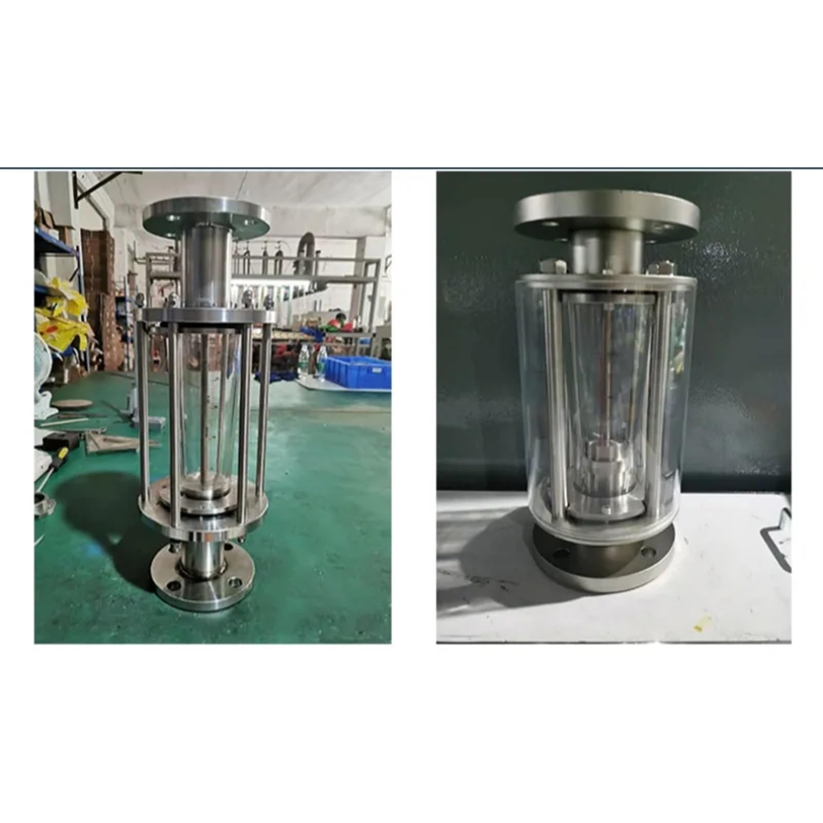 1 unidad de caudalímetro de rotor de vidrio serie FL100 de acero inoxidable anticorrosión varilla de amarre ácido y álcali aire y agua 1 unidad(FL100-65 A)