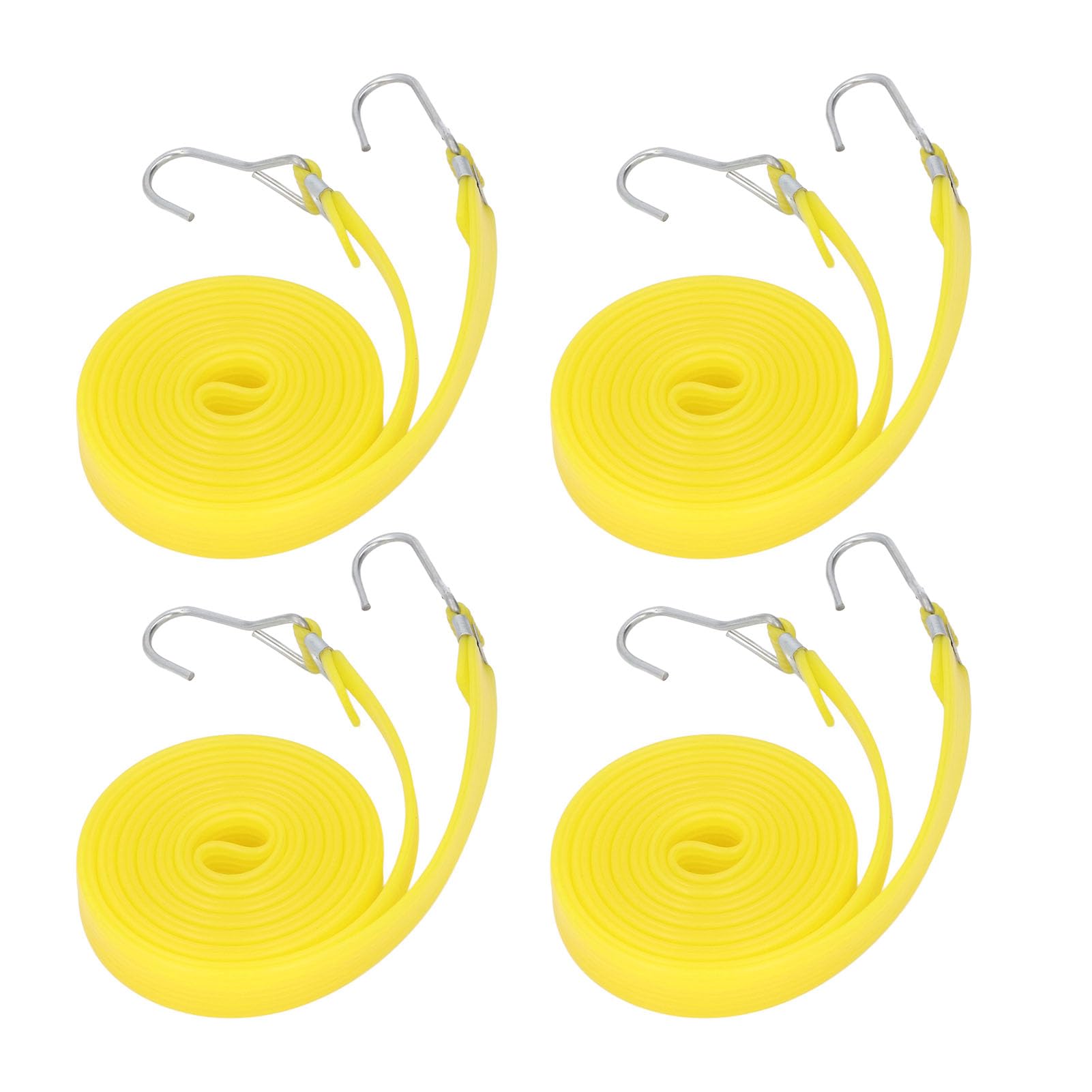 Generic Lot de 10 tendeurs robustes d'extérieur PEP de 2 cm de large, conçus pour sécuriser les marchandises sur les voitures, motos, cordes d'arrimage faciles et fiables (4 m)