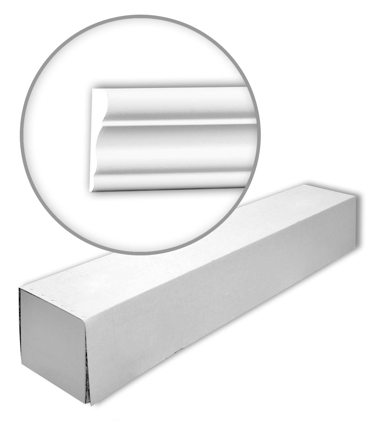 PRO[f]home® - Panel Moulding 151377 Dado Rail Decorative Frieze Neo-Classicism Style White 2 m