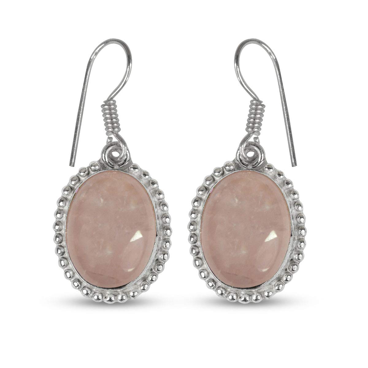 Reiki Crystal Products Girls/Womens Natural Rose Quartz Reiki Healing and Crystal Stone Earrings (Pink) (B07TM2MV3N) Amazon Price History, Amazon Price Tracker