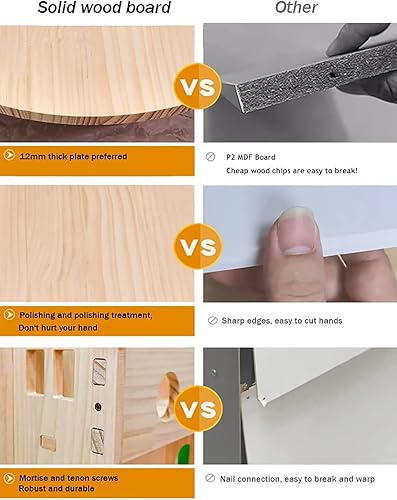 Miniatura 4 de Estantería giratoria, 360 exhibiciones de 5 niveles, estante de almacenamiento para niños y adultos, organizador estrecho de madera para dormitorio,