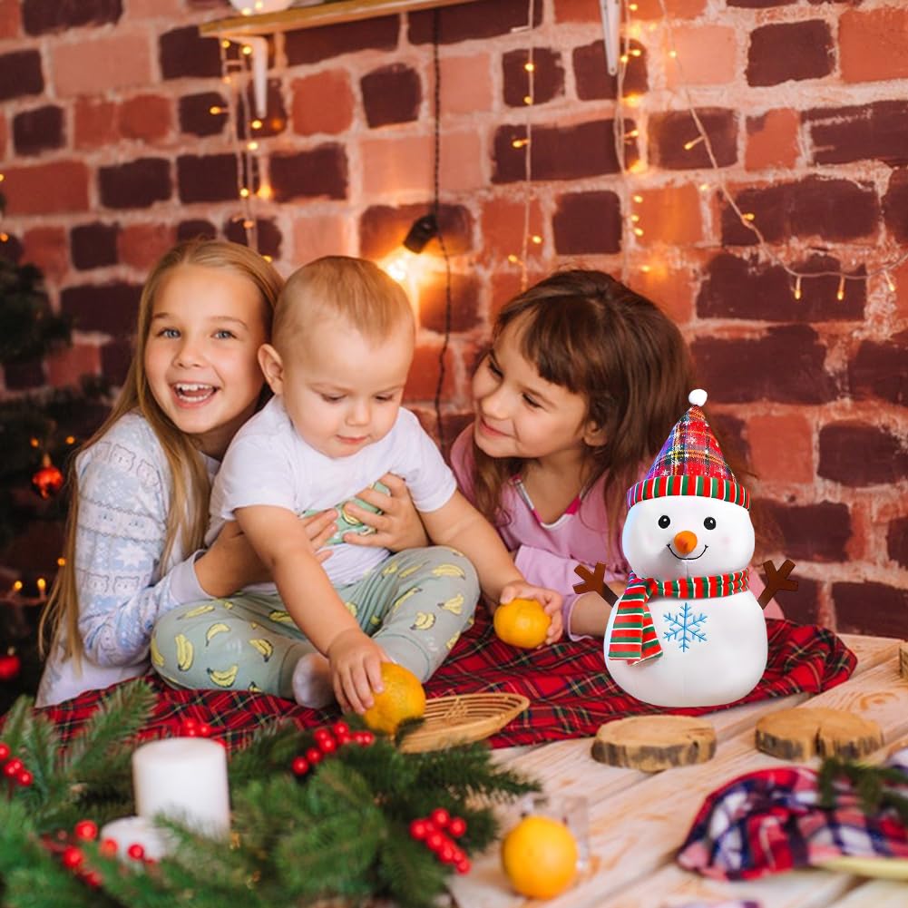 LKNBIF Christmas Snowman Stuffed Animal, Christmas Decorations Snowman Plush Toy, Cute Soft Plush Doll - Image 4