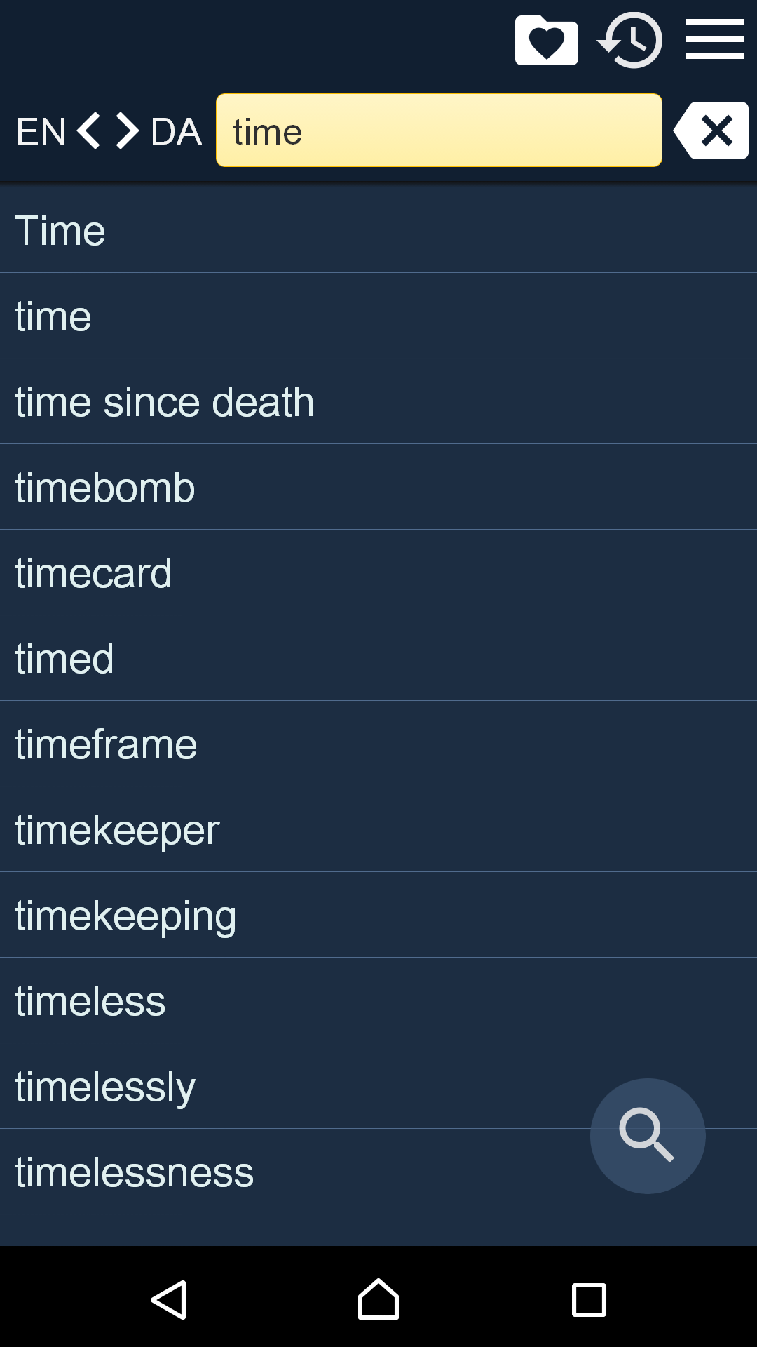 English Danish Dictionary Free App on Amazon Appstore
