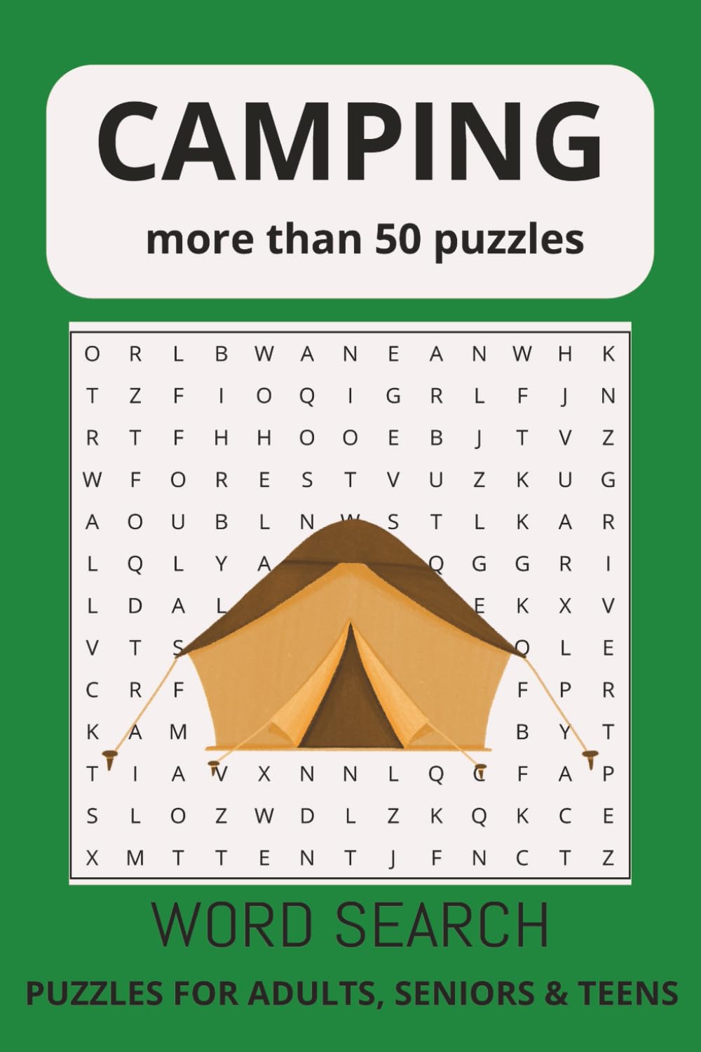 Camping Word Search Puzzle Book: Word searches with easy to read print about camping, campsite, campgrounds and more | 6x9 inches, 110 pages | 50+ ... gifts for vacations, holidays and free times