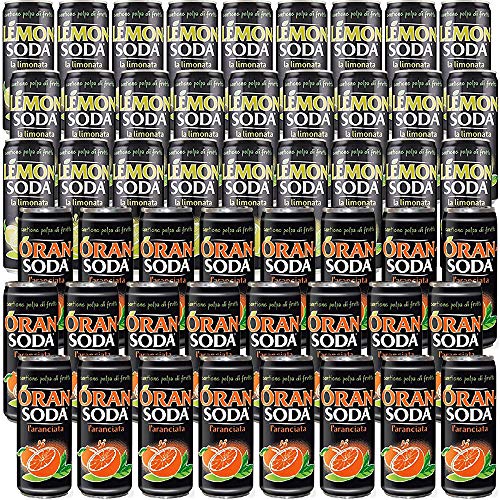 24x Lemonsoda 330 ml Campari Group Lemon soda Zitrone italienisch Limonata + 24 Dose Oransoda 330 ml Campari Orange Orangenlimonade