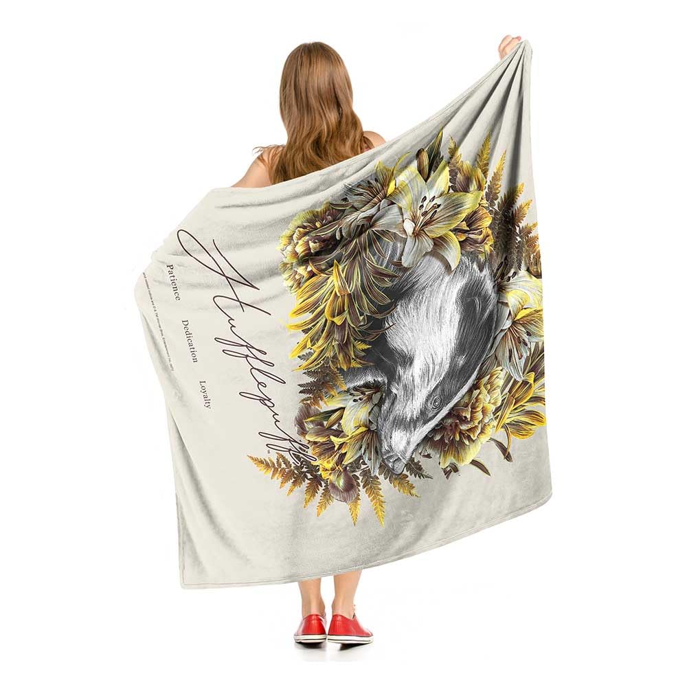 Northwest Harry Potter Silk Touch Überwurfdecke, 127 x 152,4 cm, Hufflepuff