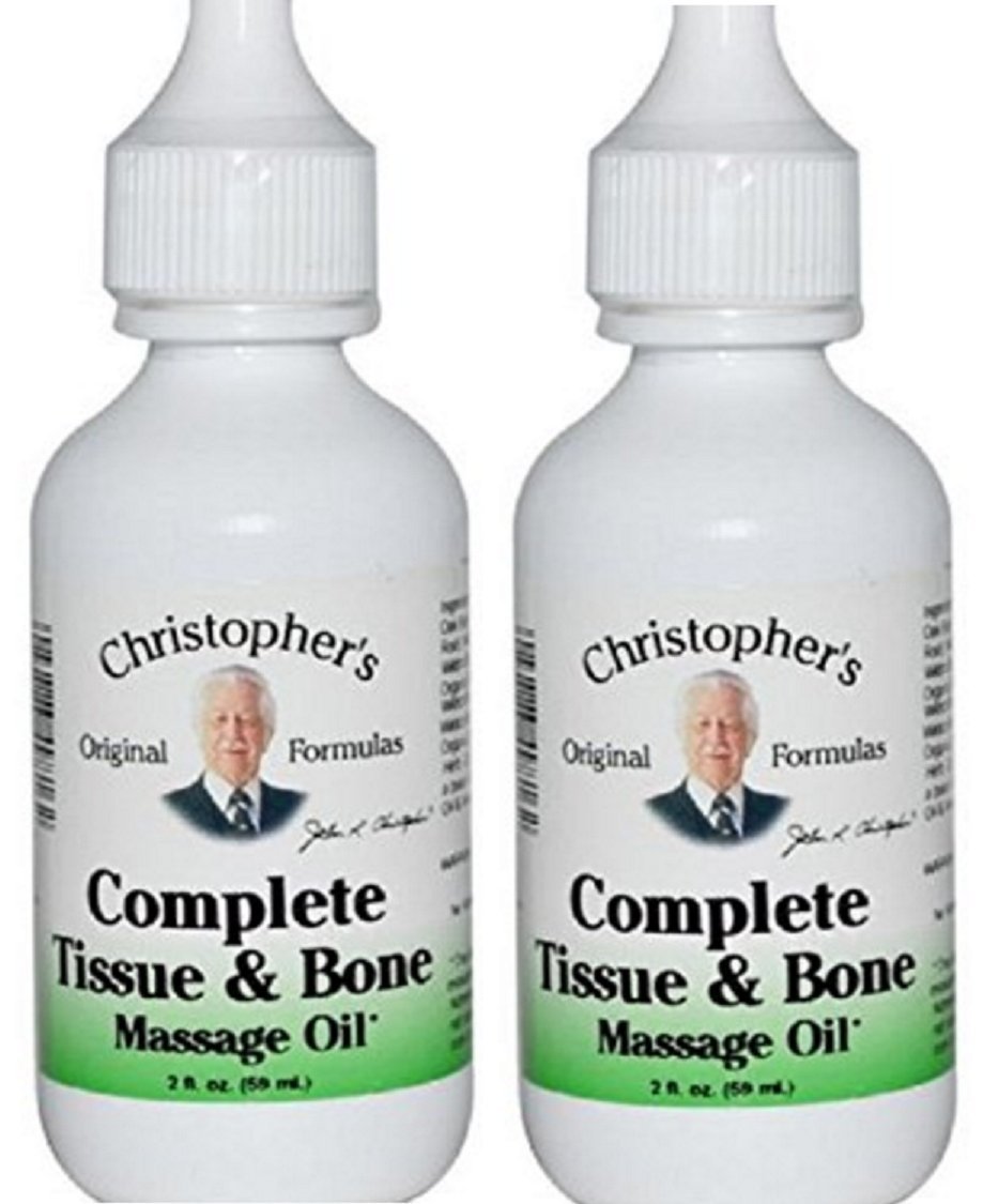 Christopher's Original Formulas Complete Tissue & Bone Massage Oil, Herbal Relief, 2 oz - Pack of 2