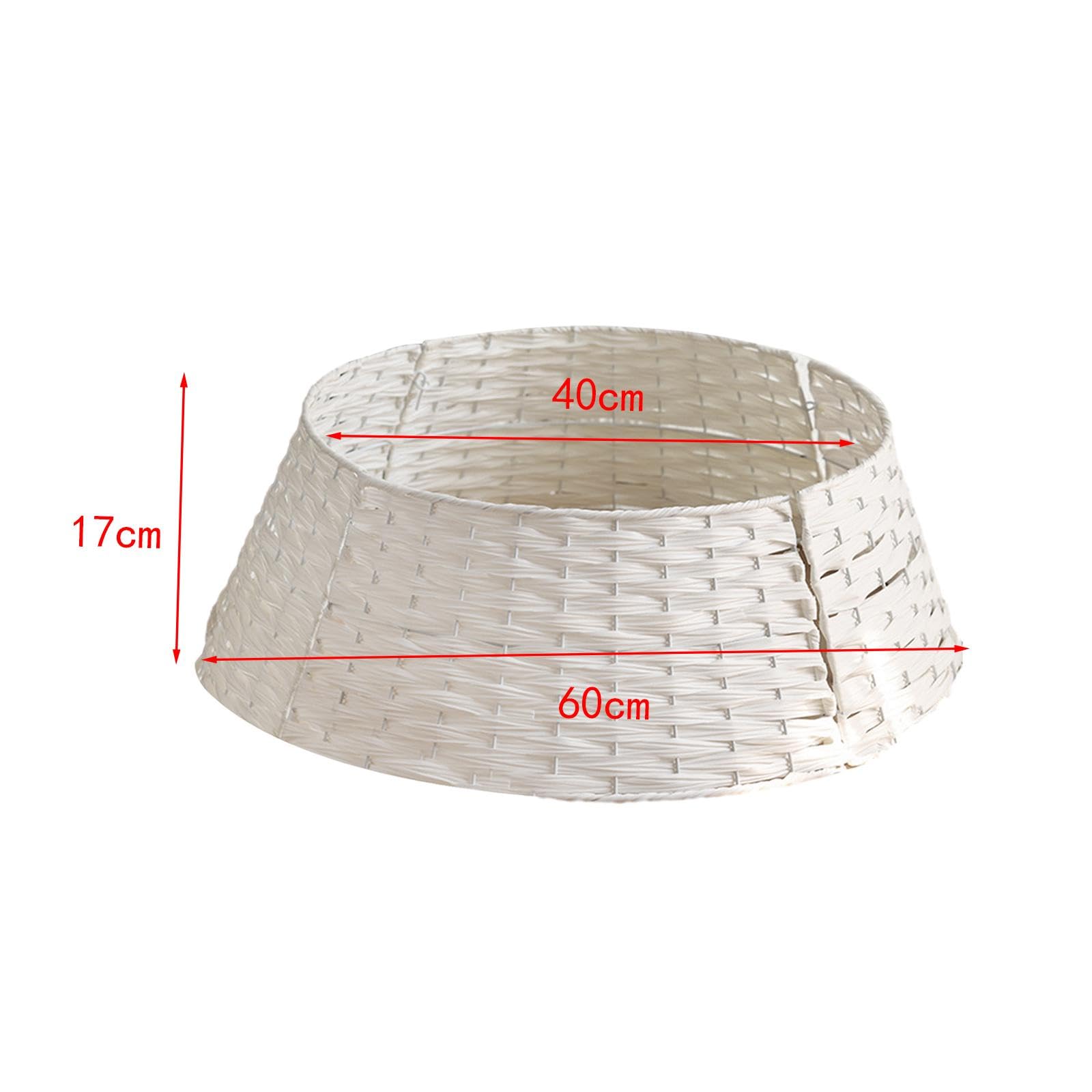 1 Ensemble Jupe Sapin Noël Ornement Jupe Base Tablier Décoration Anneau Pied Sapin Support Matière Lavable Démontable Adapté pour Intérieur Commerce E, Petit Blanc