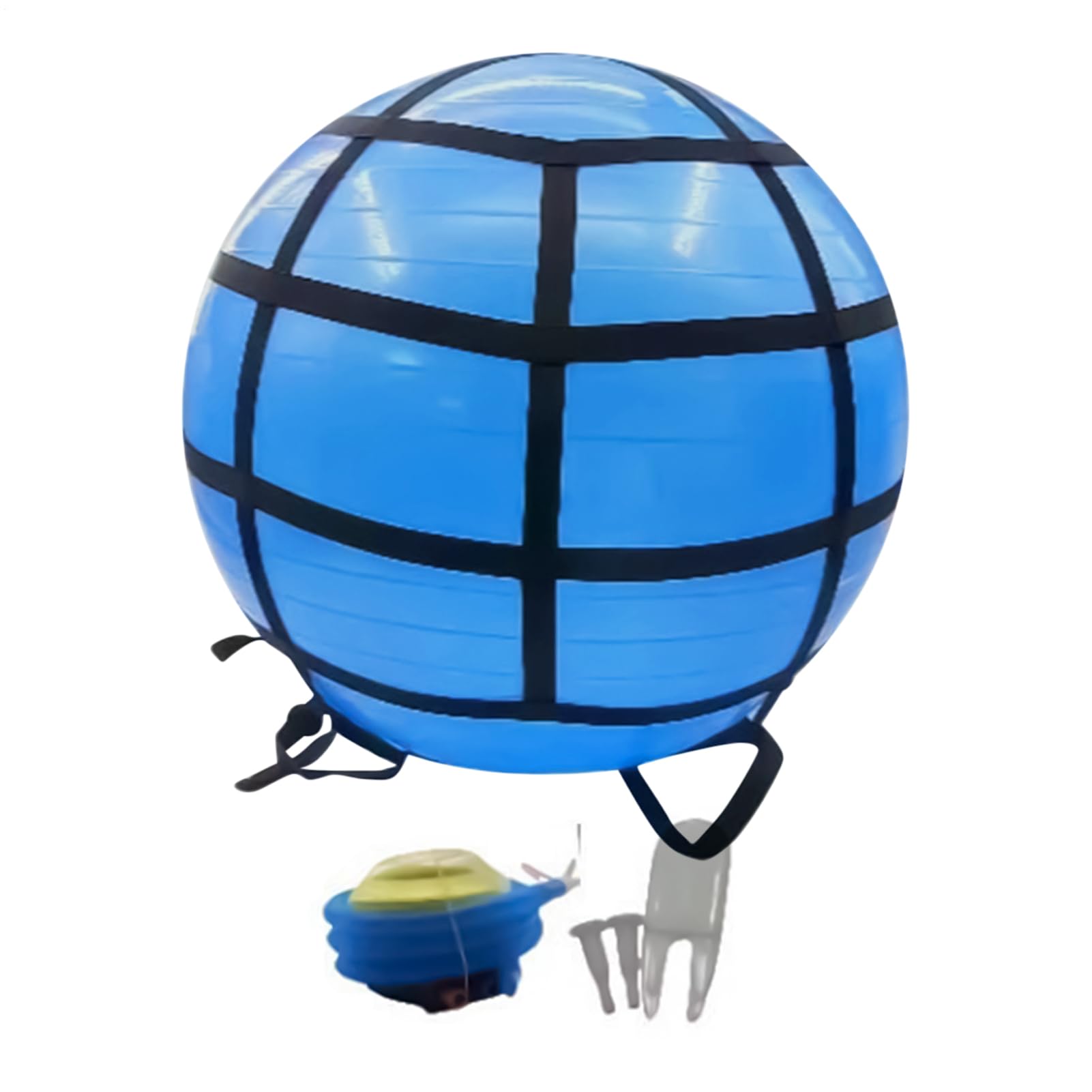 Palla da yoga, palla per esercizi, attrezzatura per il fitness, design anti-scoppio, include pompa, ampia idoneità, supporto sicuro per rotolare, 65 cm, allenamento a casa, equilibrio per pilates