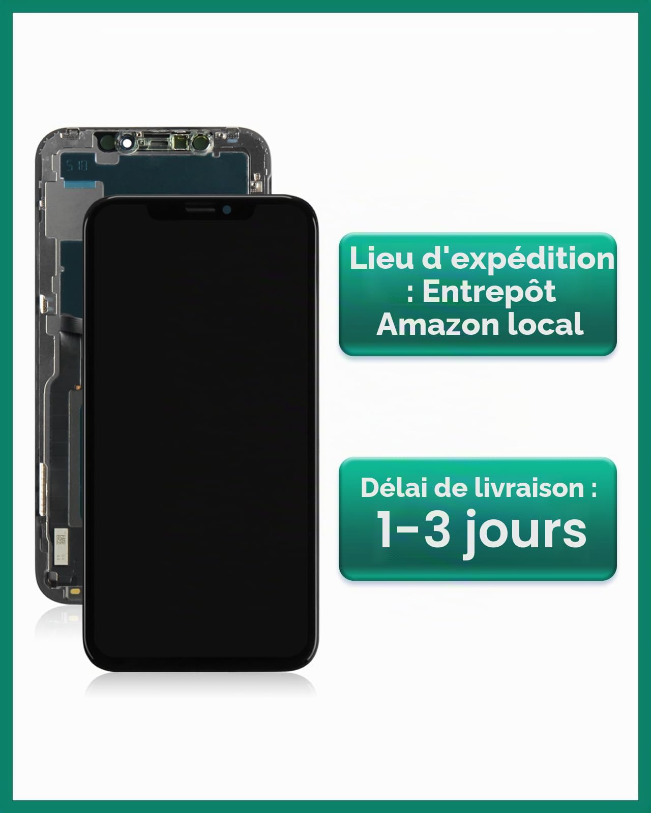 pour Iphone 12 Pro Max LCD pour Iphone 12 Pro Max Écran De Remplacement De L'écran pour 12 Pro Max A2411 Kit De Pièces De Réparation D'assemblage De Numériseur D'écran Tactile 12 Pro Max (Noir)