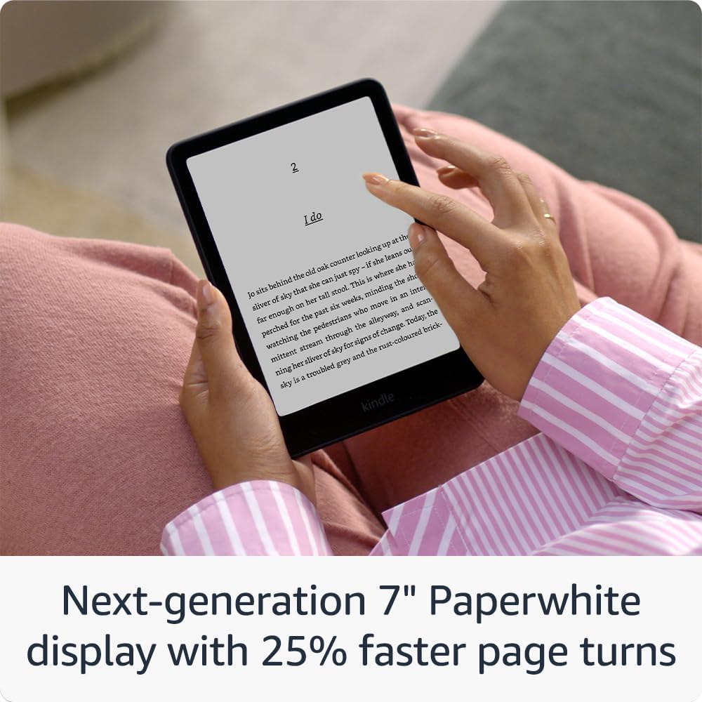 Kindle Paperwhite (2024 Release) 16 GB with ads, an Amazon Plant based Cover and an Amazon Powerfast 9W Power Adapter