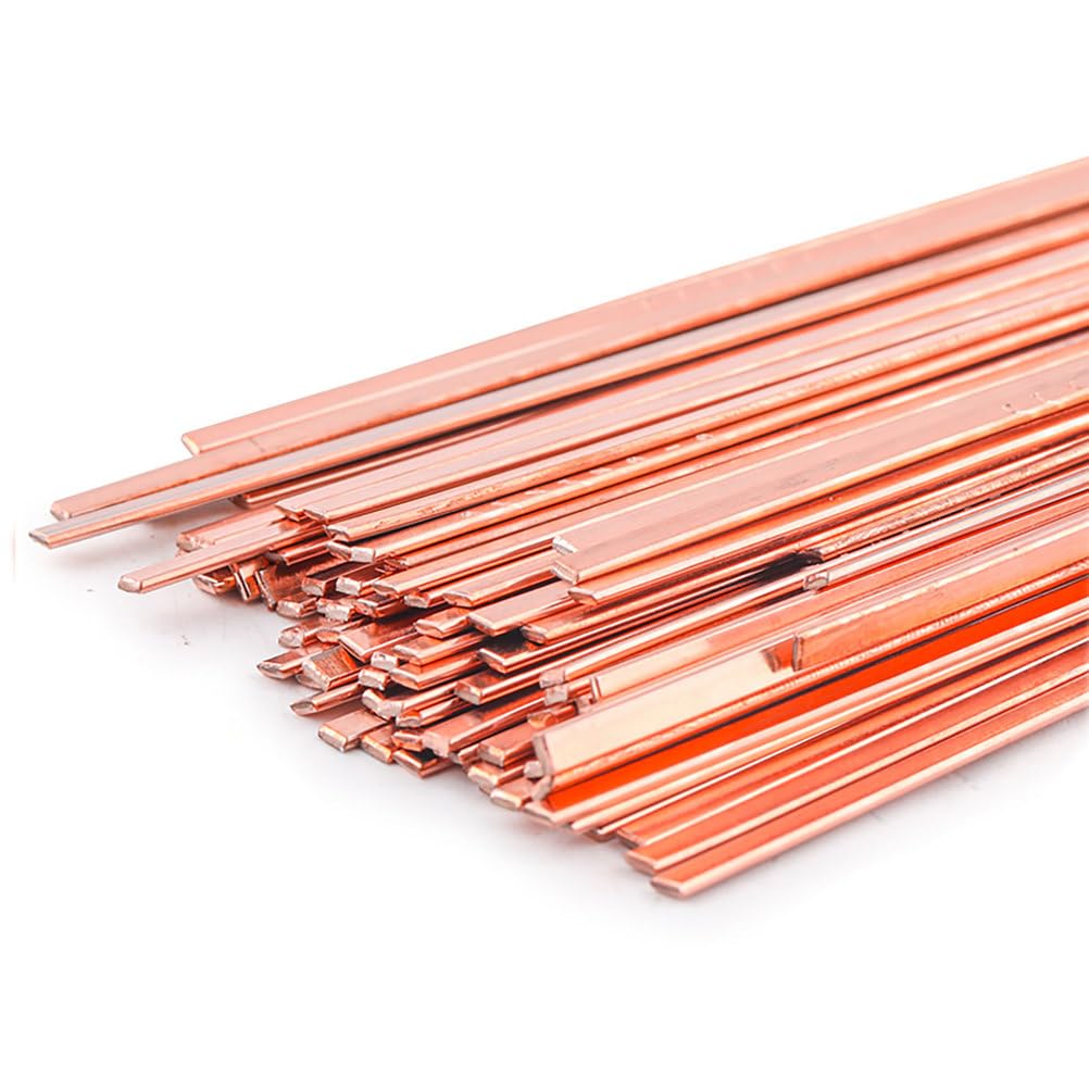 Varillas de soldadura BCuP-1 de cobre fosforado de 1 x 2,5 x 400 mm, aleaciones de Phos, soldadura plana para aire acondicionado, refrigerador, almacenamiento en frío, unidades HVAC, 5