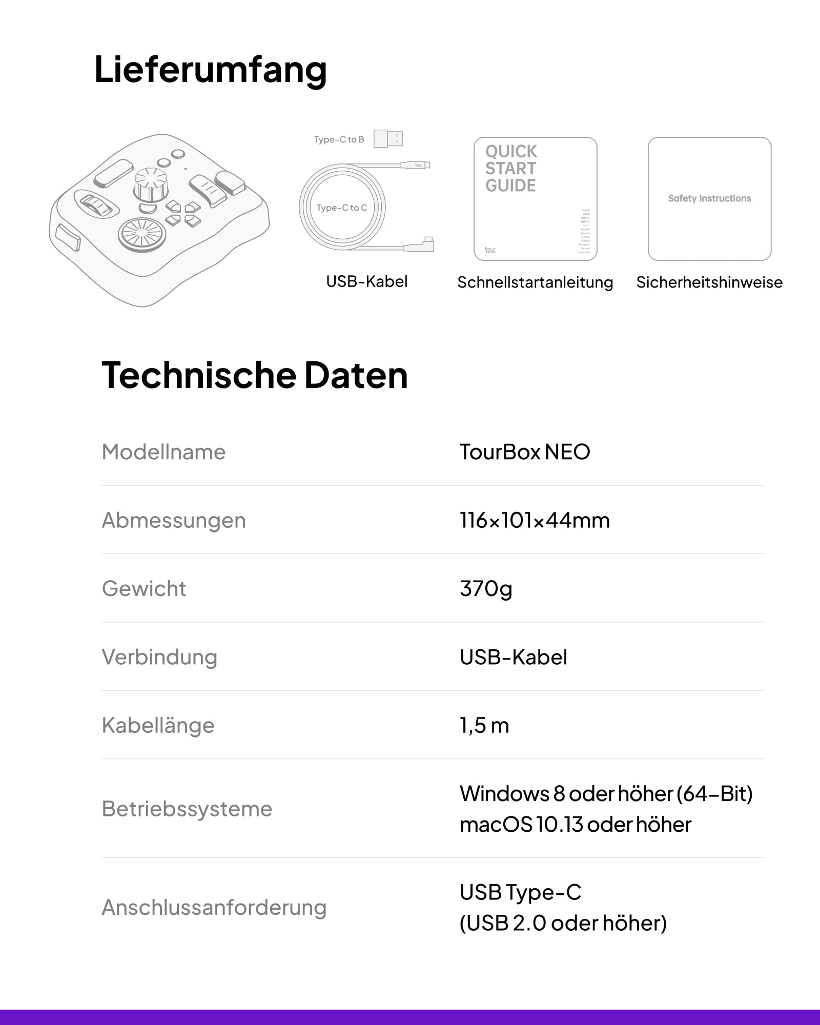 TourBox NEO, Editing Controller für Foto Video Ilustration, Makro Tastatur für Grafiktablett, MacOS/Windows, Photoshop Lightroom Premiere Davinci Resolve Blender Final Cut Pro Programmierbar Keyboard