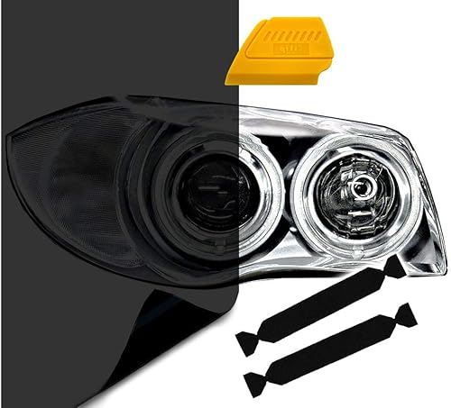 VViViD Air-Tint Envoltura de vinilo para faros delanteros y traseros extra anchos, rollo de 16 pulgadas x 48 pulgadas, incluye espátula amarilla y 2