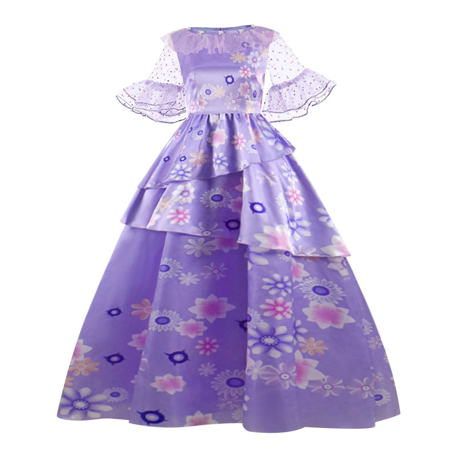 Mayerilby Isabella Dress for Girls Kids Princess Purple Toddler Dresses