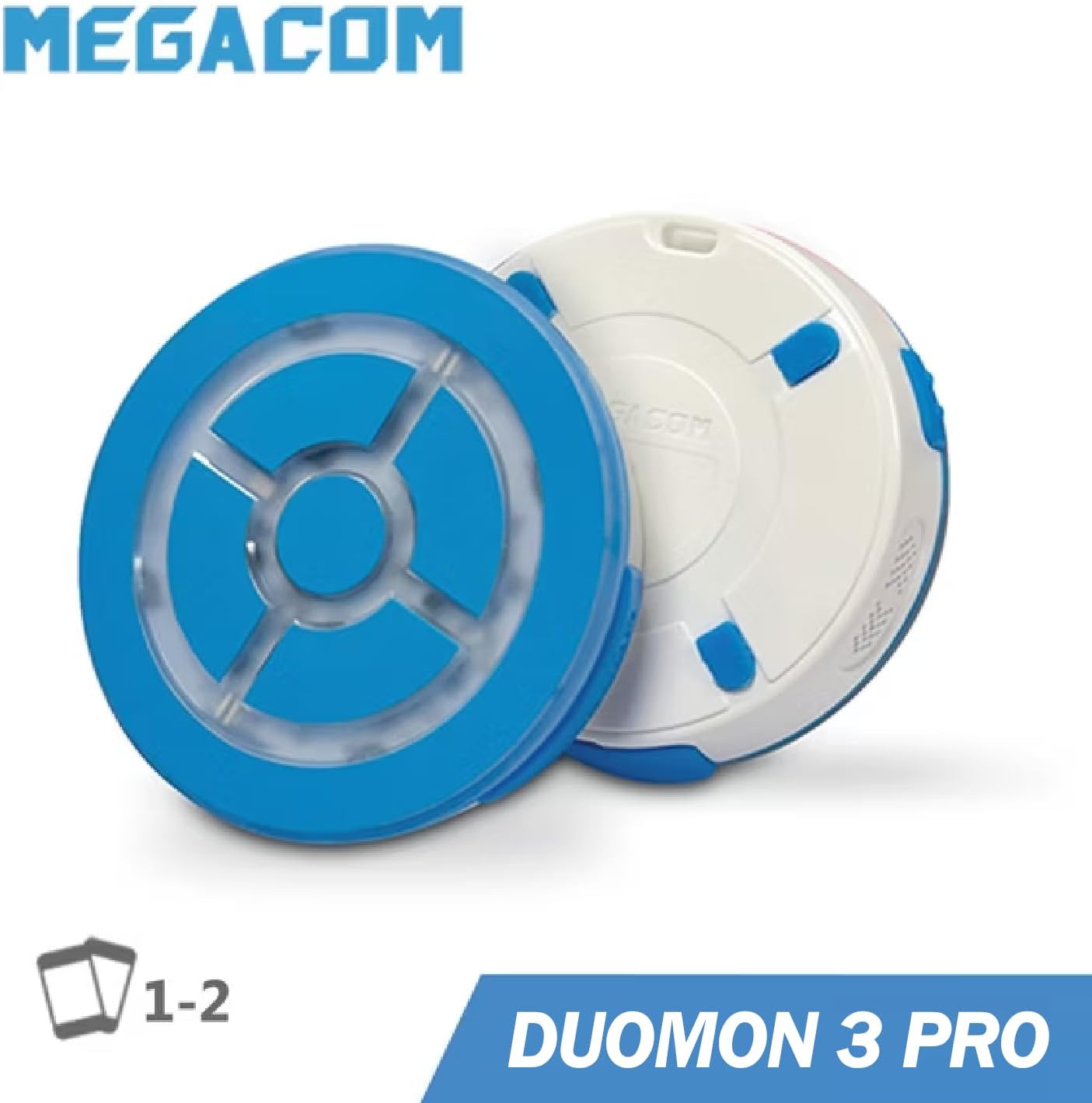 Megacom DuoMon3 Pro 1P/2P Auto Catcher, Wireless Rechargeable Pocket Auto Catcher with APP Adjustable Lights, Vibration, Sound and One Touch Reconnect - White (Pro Version)