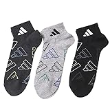 [adidas] [アディダス] ショート ソックス メンズ 3足組 ワンポイント 丈夫 24-26cm P:総柄アソート(001)
