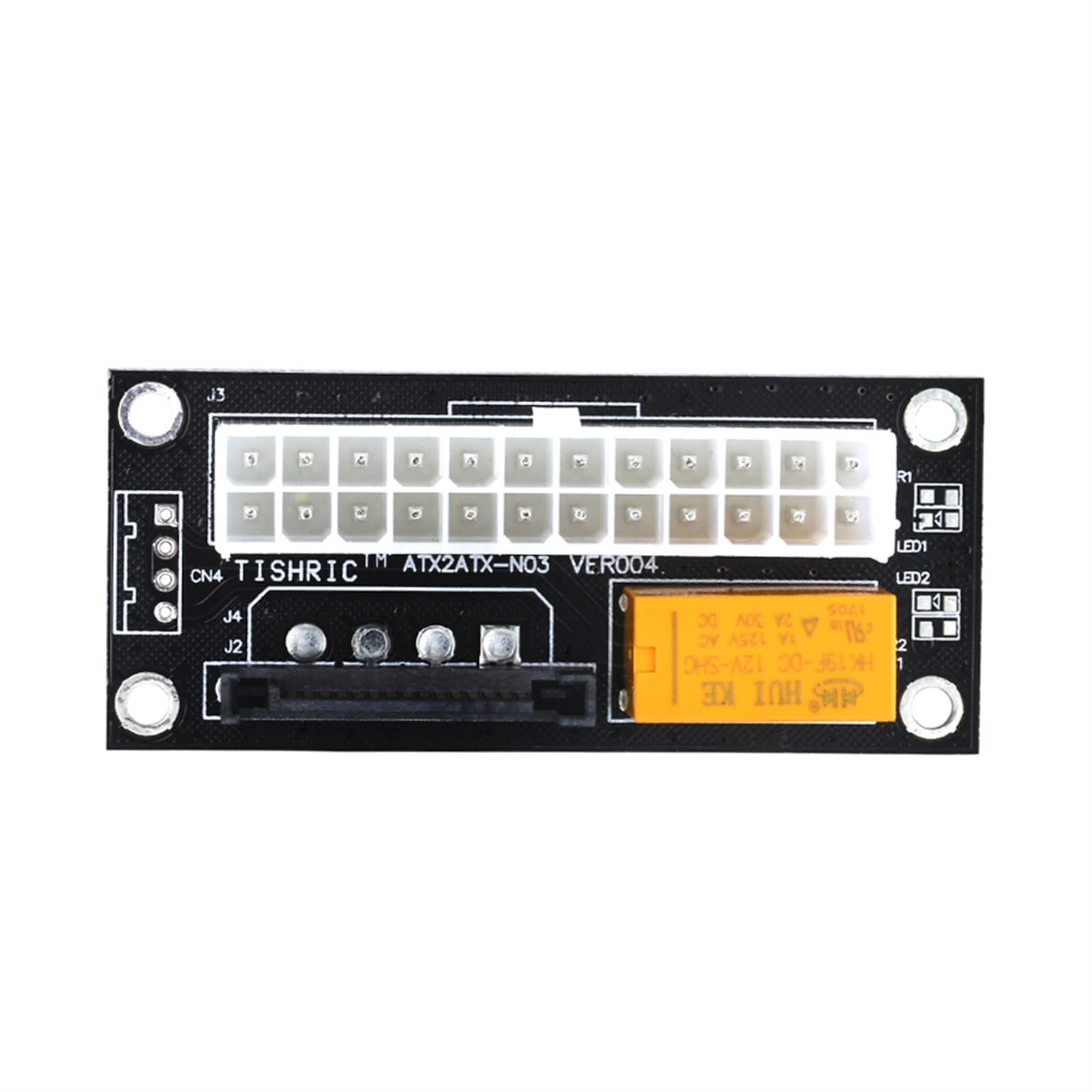 FFHDJL 10Pcs Dual PSU Power Supply Sync Starter Extender Card Add2psu ATX 24Pin to 4Pin SATA Molex Adapter Riser Miner Mining(10Pcs Black Sata)