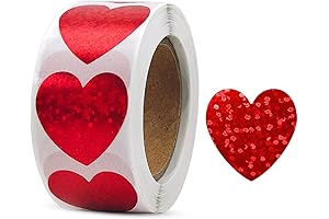 500-Piece Glitter Heart Stickers: The Perfect Touch for Valentine's Day Decorations