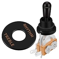 Vista 1 de DaierTek Selector de pastilla de interruptor de palanca de guitarra de 3 vías para guitarra eléctrica Gibson Epiphone Les Paul (punta negra)