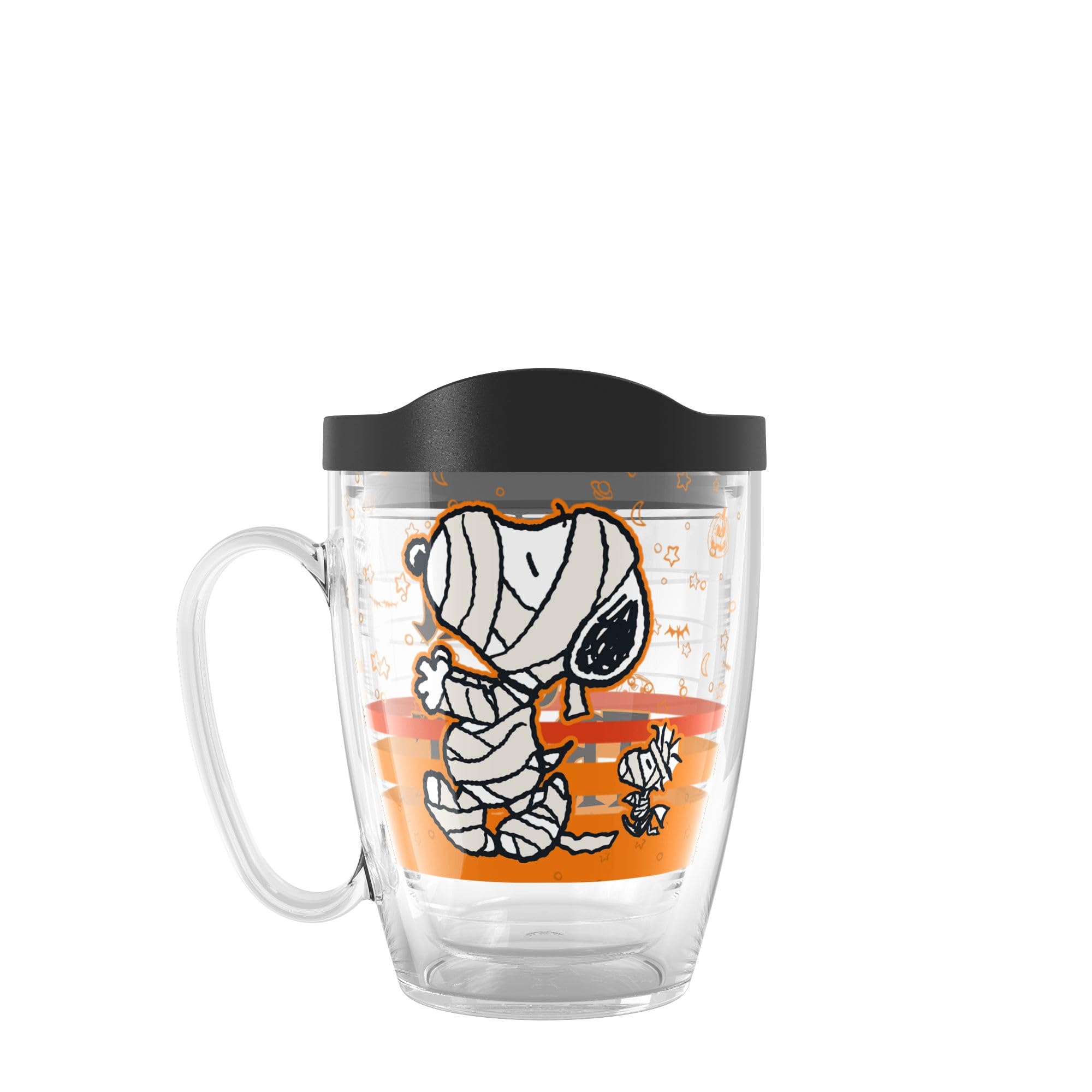 Tervis Peanuts - Halloween Snoopy Trick or Treat Made in USA Double Walled Insulated Tumbler Travel Cup Keeps Drinks Cold & Hot, 16oz Mug, Classic