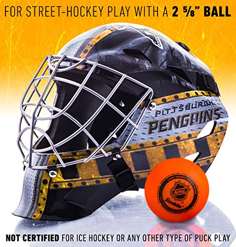 image for Franklin Sports Pittsburgh Penguins NHL Hockey Goalie Face Mask - Goal
