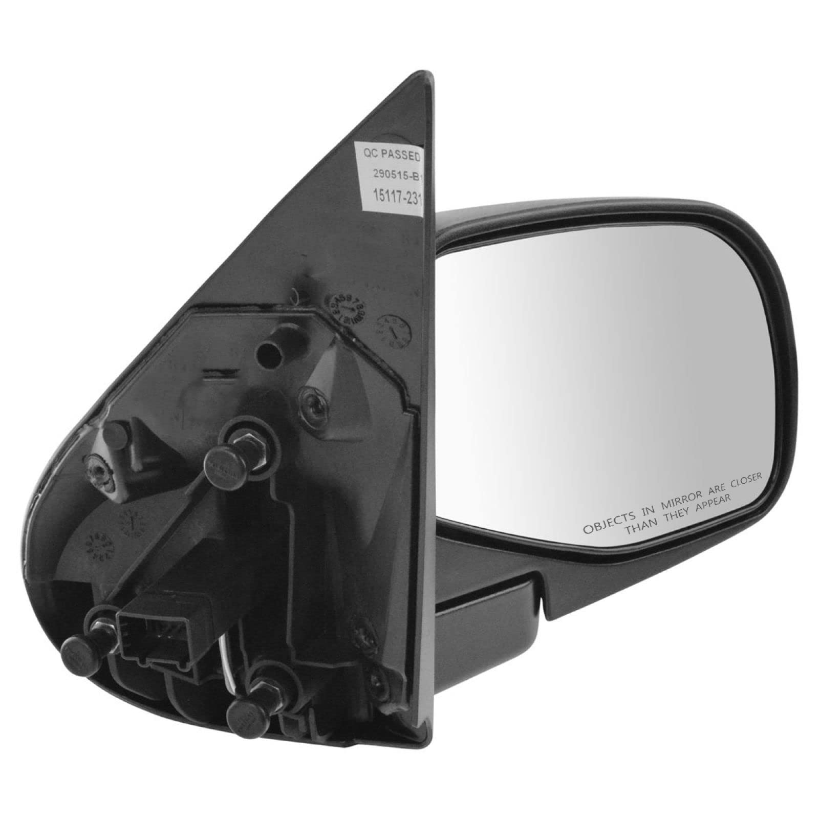 Driver Side Power Mirror For 2002-2005 Ford Explorer & Mercury Mountaineer - Black Manual Folding Replacement
