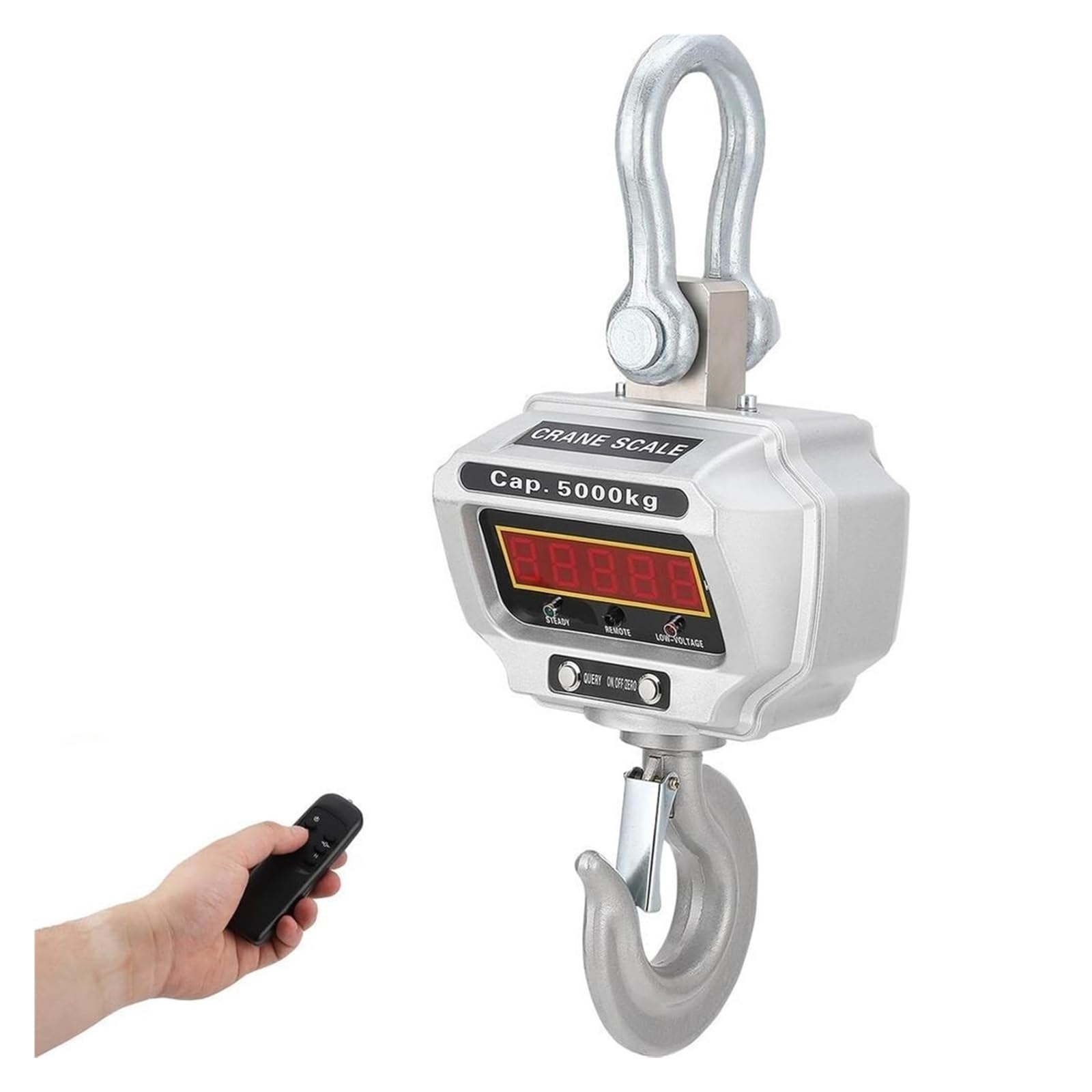 JVDDI Digital Hanging Scale 11000lbs/5000kg Digital Hanging Crane Scale Heavy Duty Industrial Electronic with Hook Heavy Duty Crane Hook