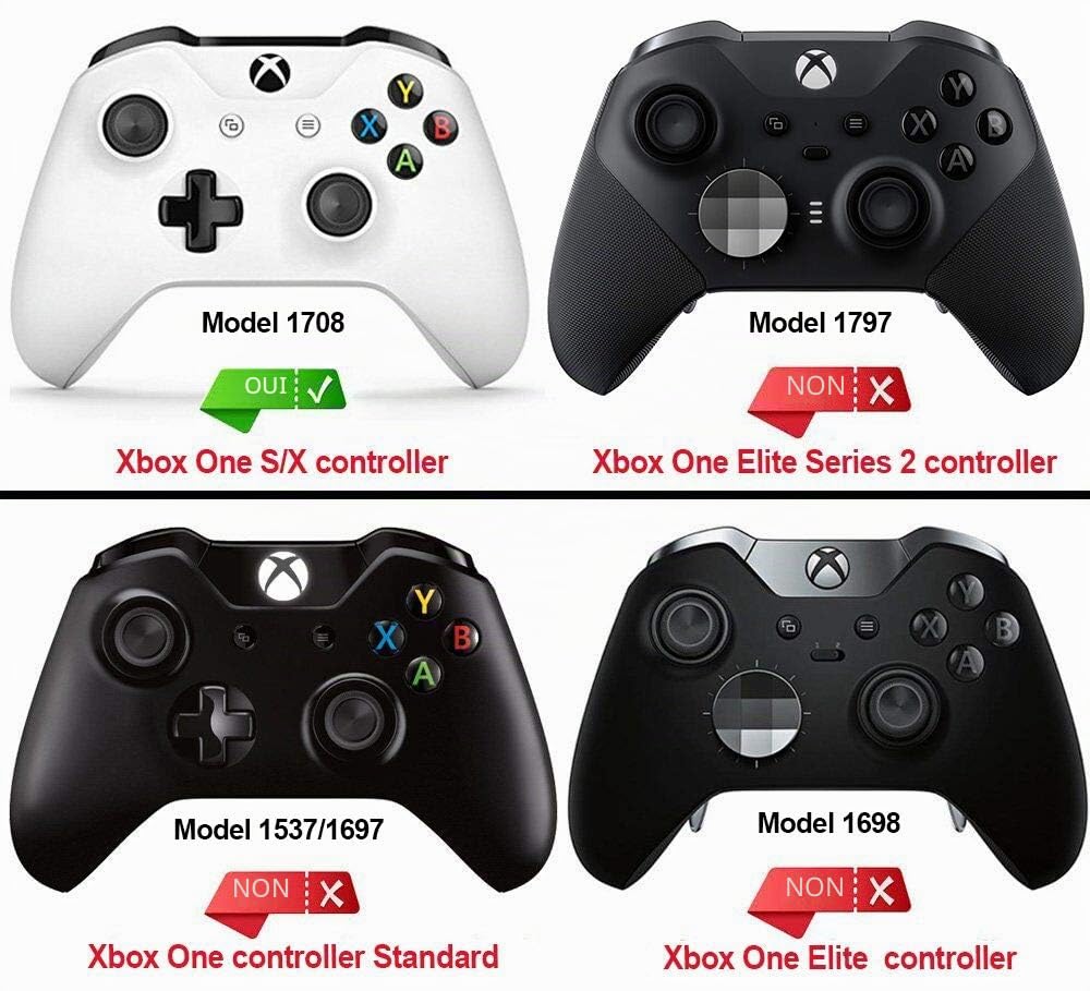 eXtremeRate Coque Arrière Poignée Grip pour Xbox One S/X Manette, Coque de Remplacement Arrière Grips Poignées avec Couvercle de Batterie pour Xbox One S/X Manette Modèle 1708, Rouge Écarlate