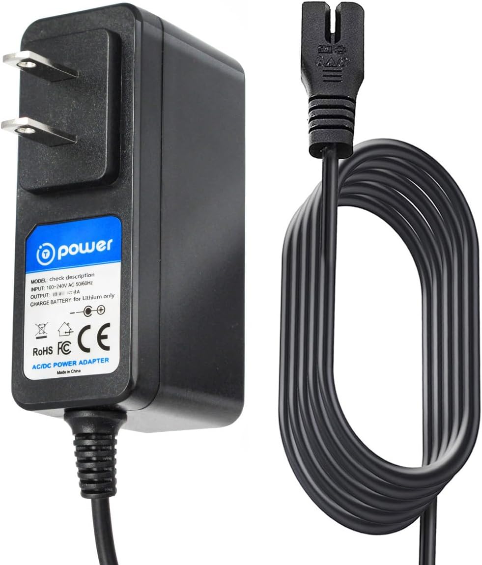 T POWER 25.2V 2-Pin Battery Charger for Zyerch Crab SAT30 SAT35 SAT203P5S SAT-3P6S Alifecxwwy, YIPOCKY, RERIOU Cordless Robotic Pool Vacuum Cleaners Ac DC Adapter Class 2 Power Supply