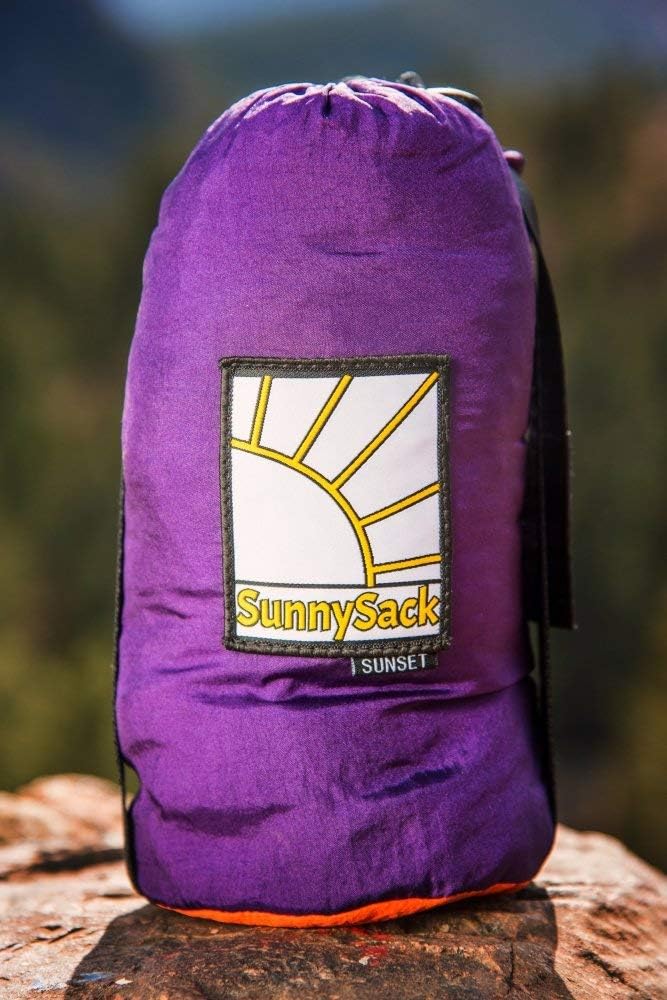 SunnySack Lightweight Heavy Duty Parachute Nylon Double Hammock with Tree Straps