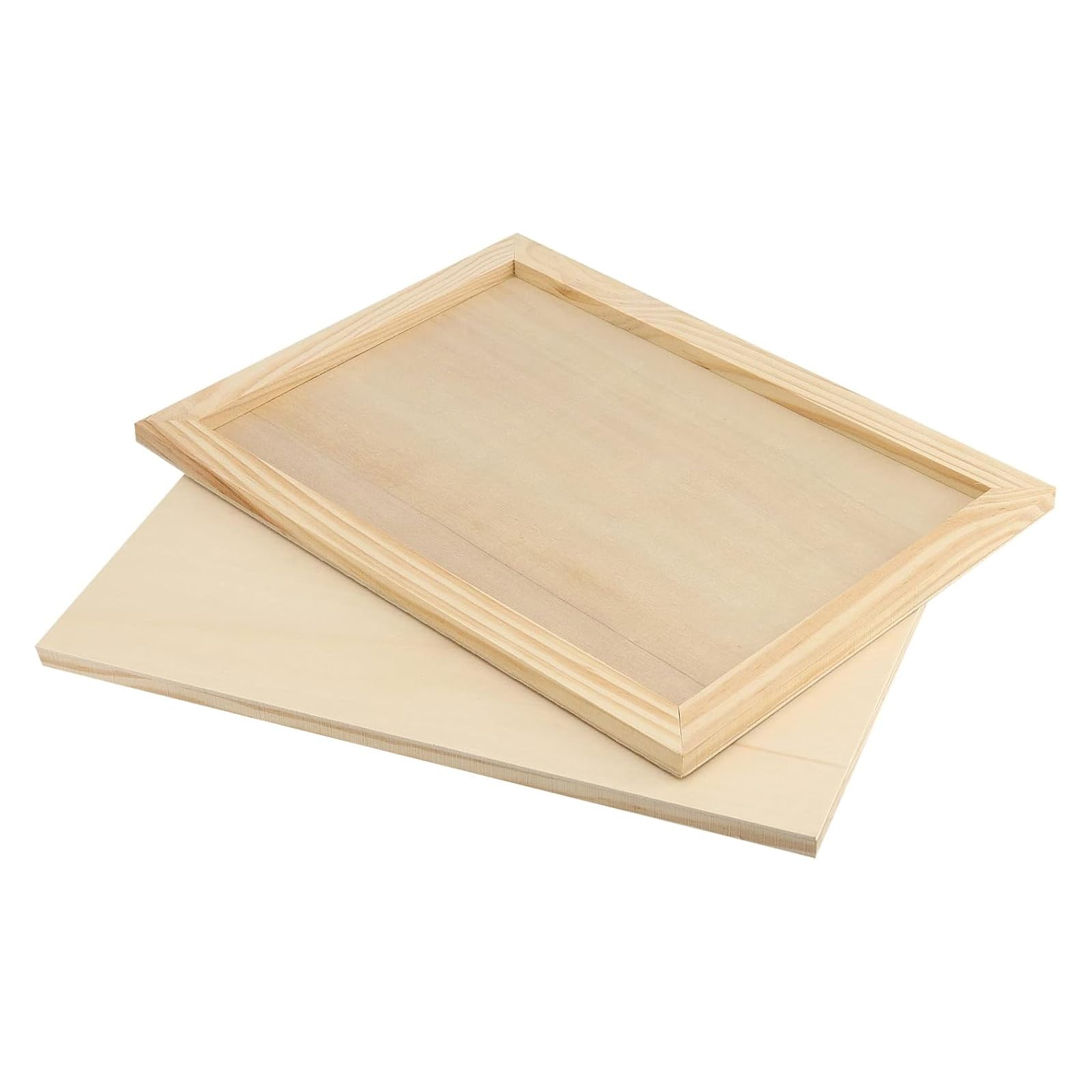12 pannelli di tela in legno, 30,5 x 22,5 cm, pannelli di legno non verniciati per dipingere, disegnare, artigianato
